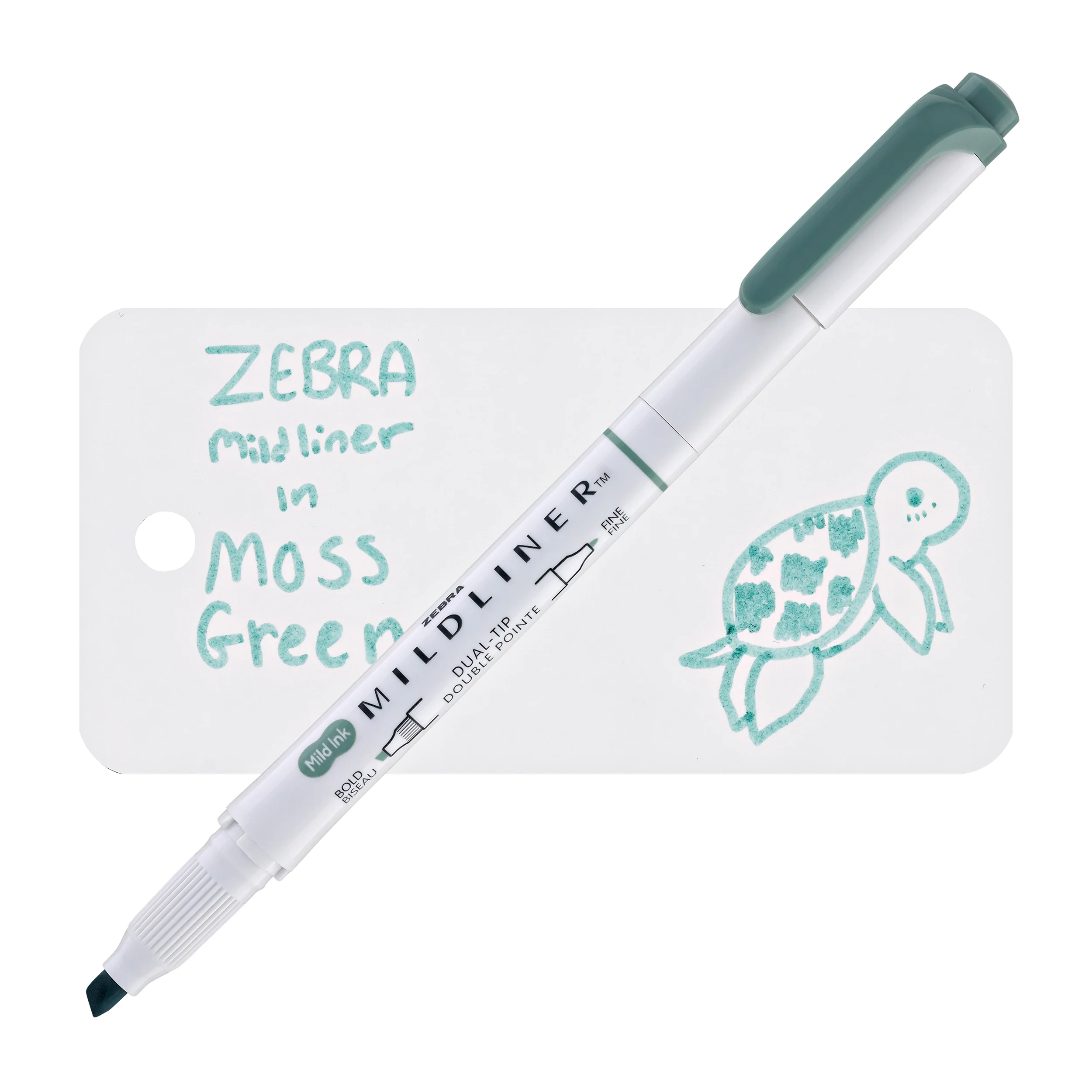 651-zebra-mildliner-dual-tip-highlighter-in-moss-green-1.webp Zebra Mildliner Dual-Tip Highlighter in Moss Green