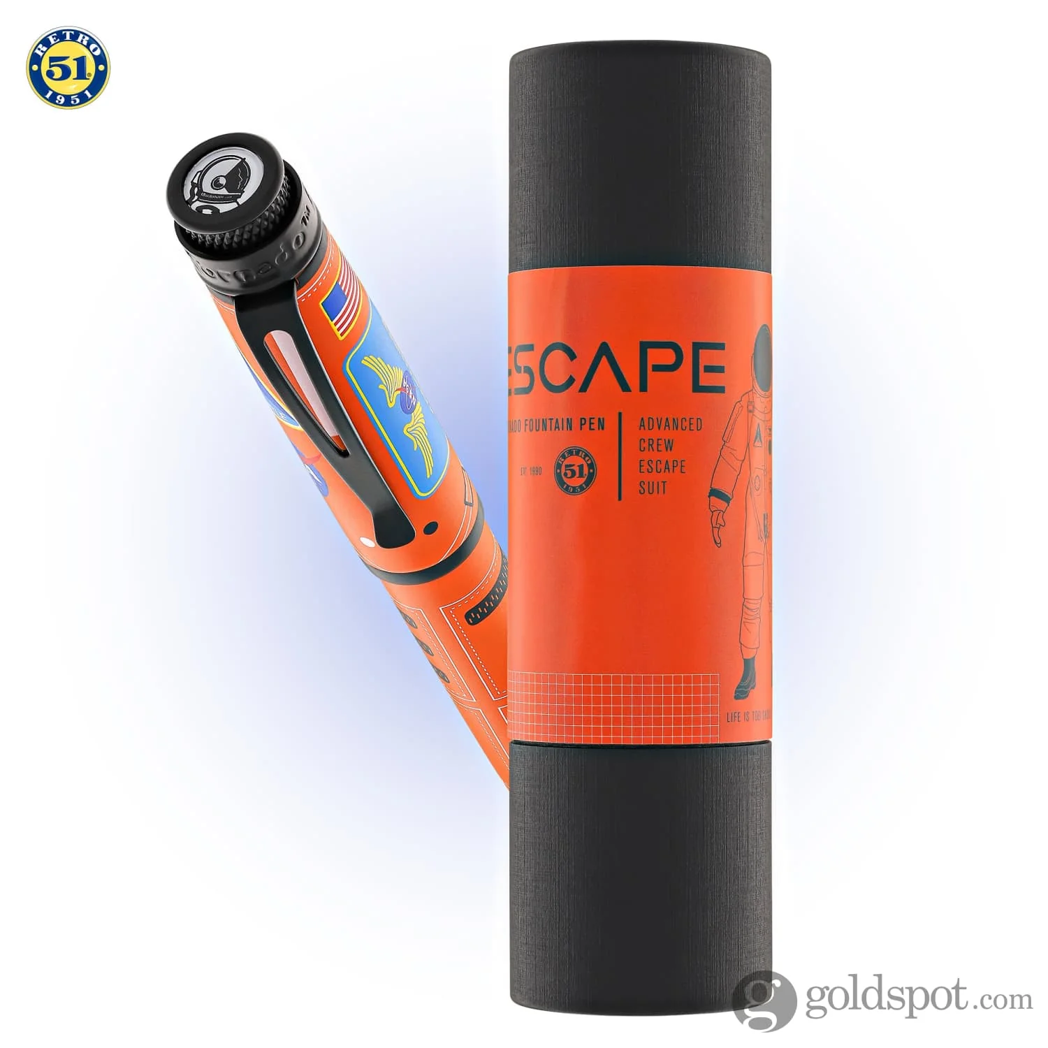 Retro 51 Tornado Fountain Pen in Escape ACES Suit Orange