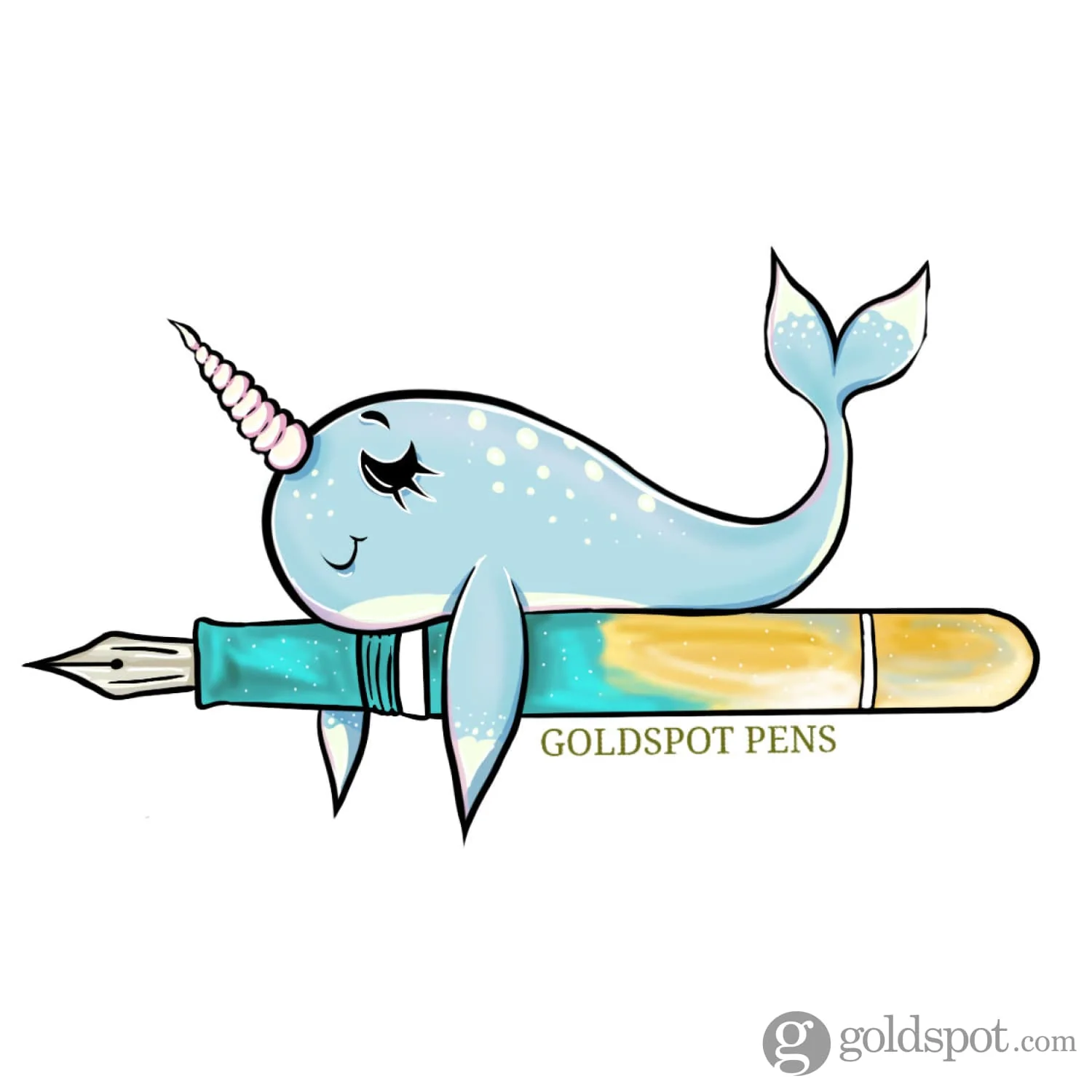 6526-narwhal-holographic-pen-sticker-2.webp Narwhal Holographic Pen Sticker