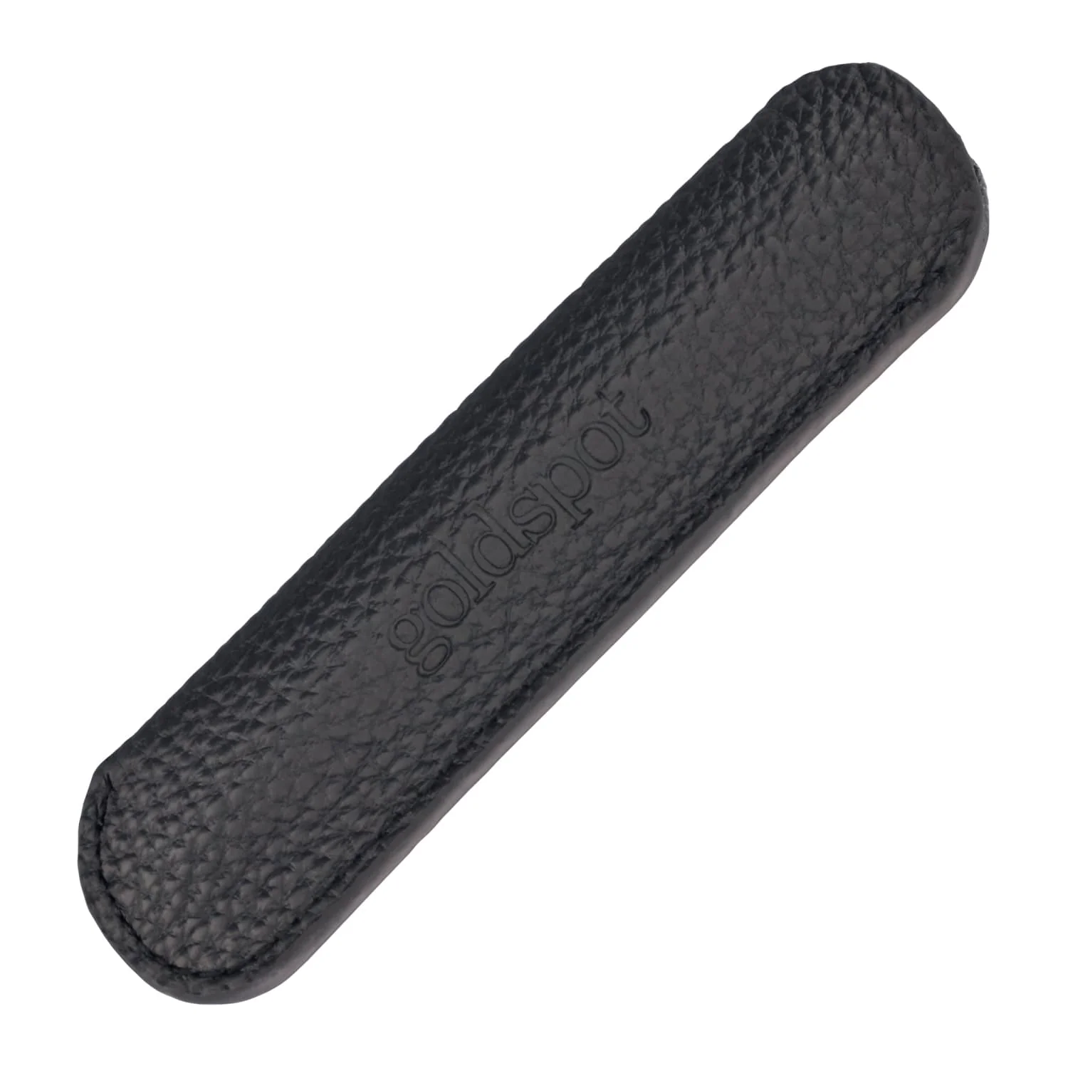 6543-goldspot-mini-single-pen-leather-sleeve-in-pebbled-black-1.webp Goldspot Mini Single Pen Leather Sleeve in Pebbled Black