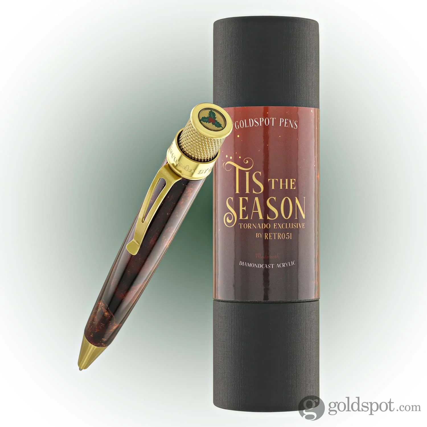 Retro 51 Goldspot Exclusive Tornado Rollerball in 'Tis the Season Diamondcast Resin- Artist Proof