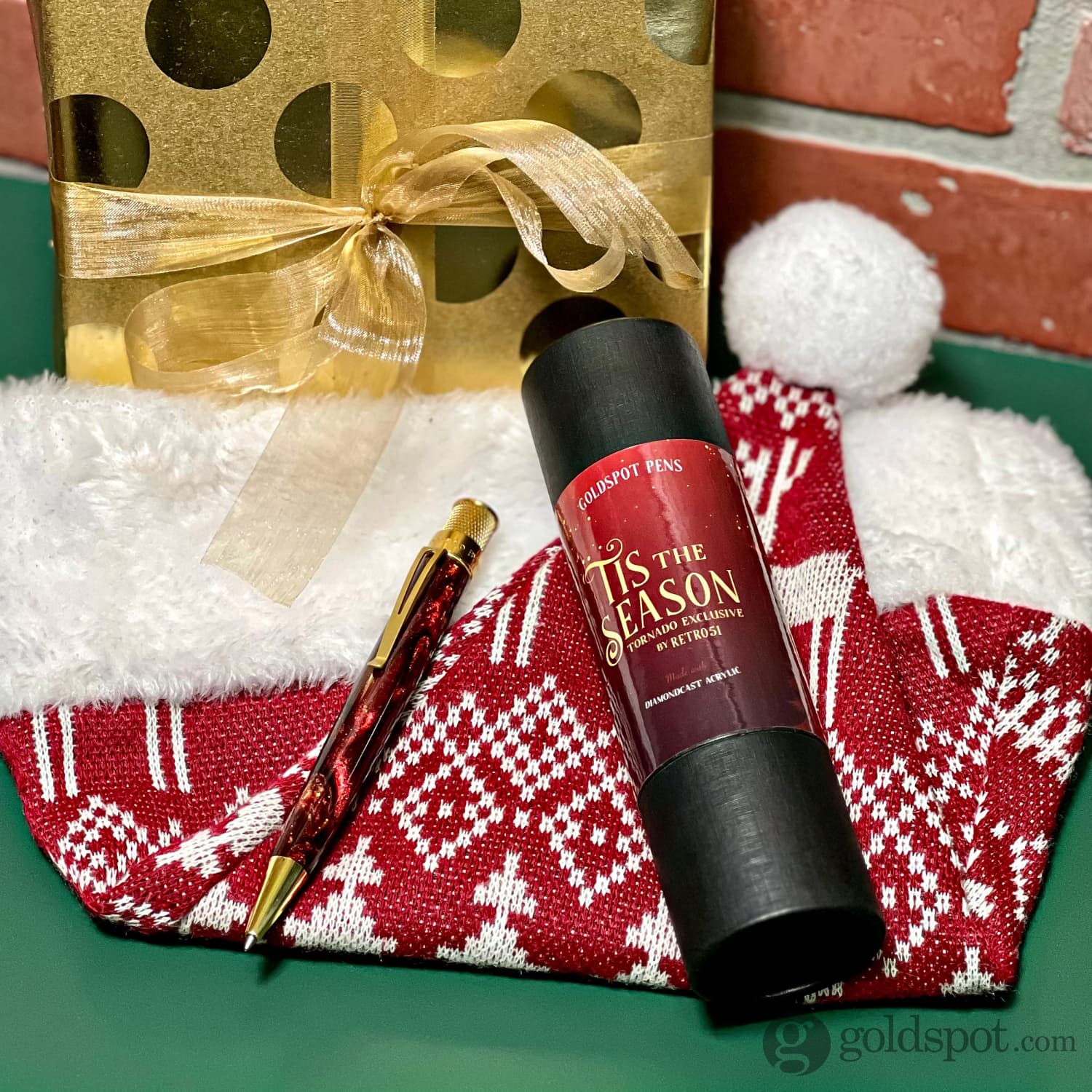 Retro 51 Goldspot Exclusive Tornado Rollerball in 'Tis the Season Diamondcast Resin- Artist Proof