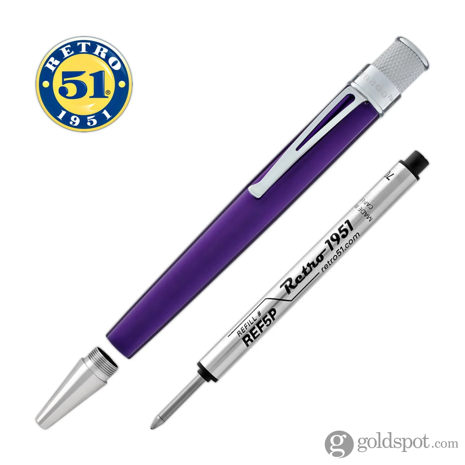 Retro 51 Tornado Rollerball Pen in Purple Lacquer