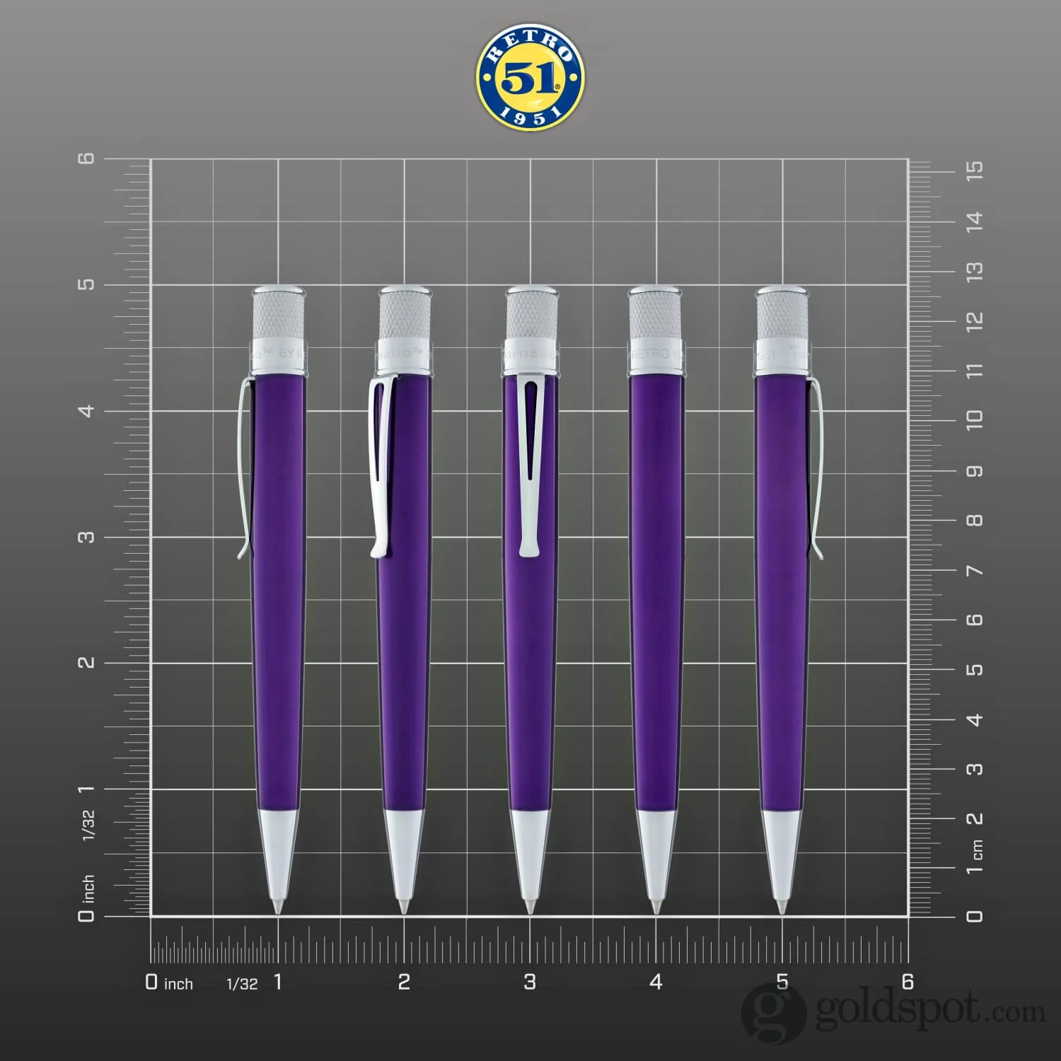 Retro 51 Tornado Rollerball Pen in Purple Lacquer