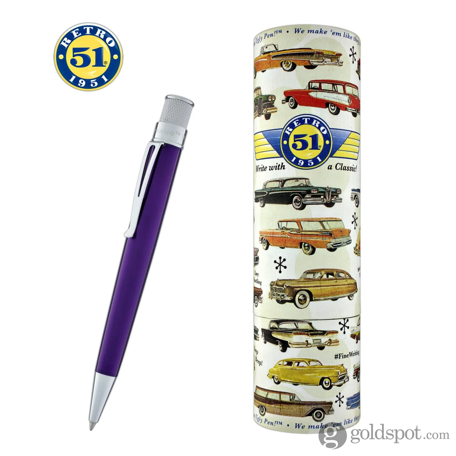 Retro 51 Tornado Rollerball Pen in Purple Lacquer