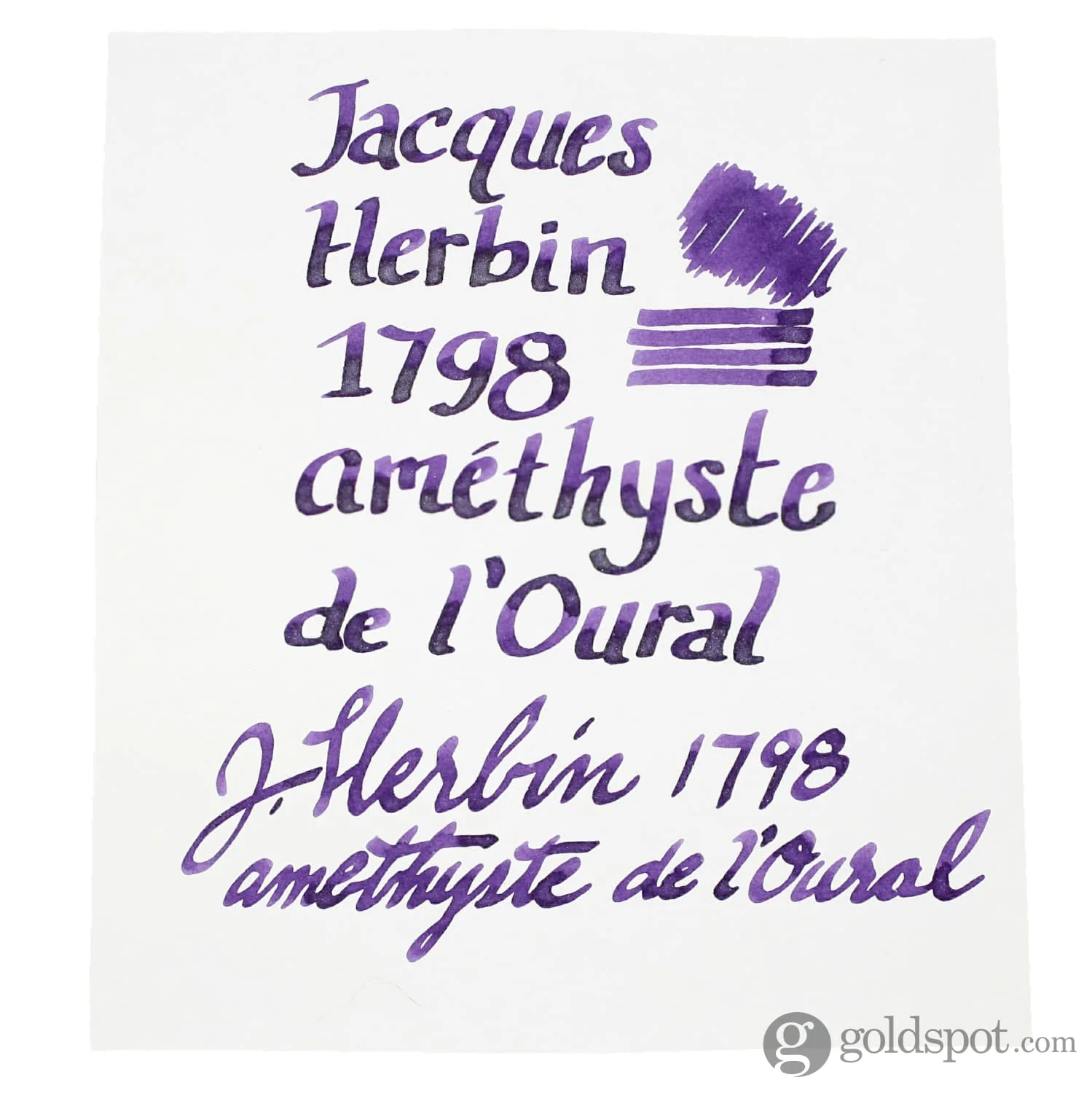 6640-j.-herbin-1798-bottled-fountain-pen-ink-in-amethyste-de-l-oural-50-ml-3.webp J. Herbin 1798 Bottled Fountain Pen Ink in Amethyste de L'Oural - 50 mL
