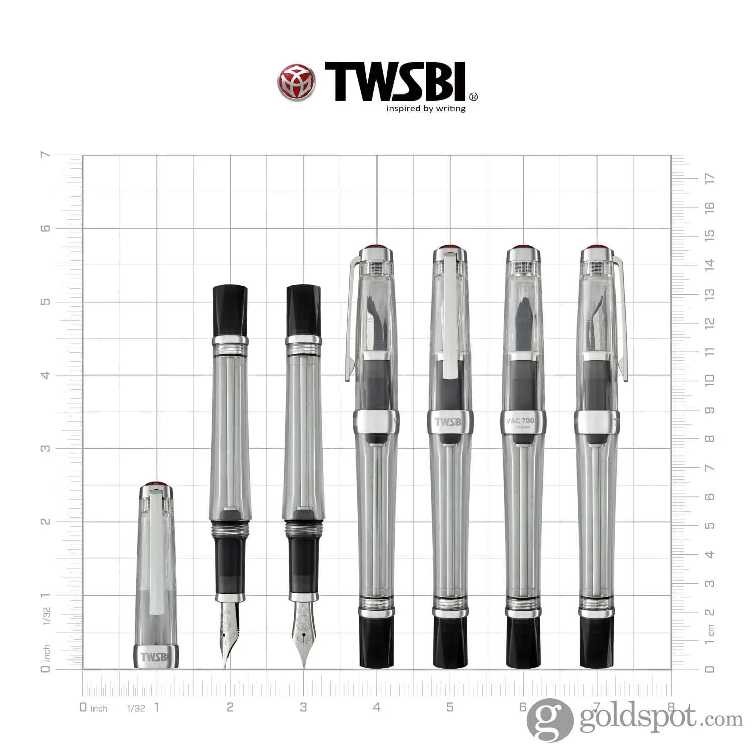 TWSBI Vac700R Fountain Pen in Clear Demonstrator