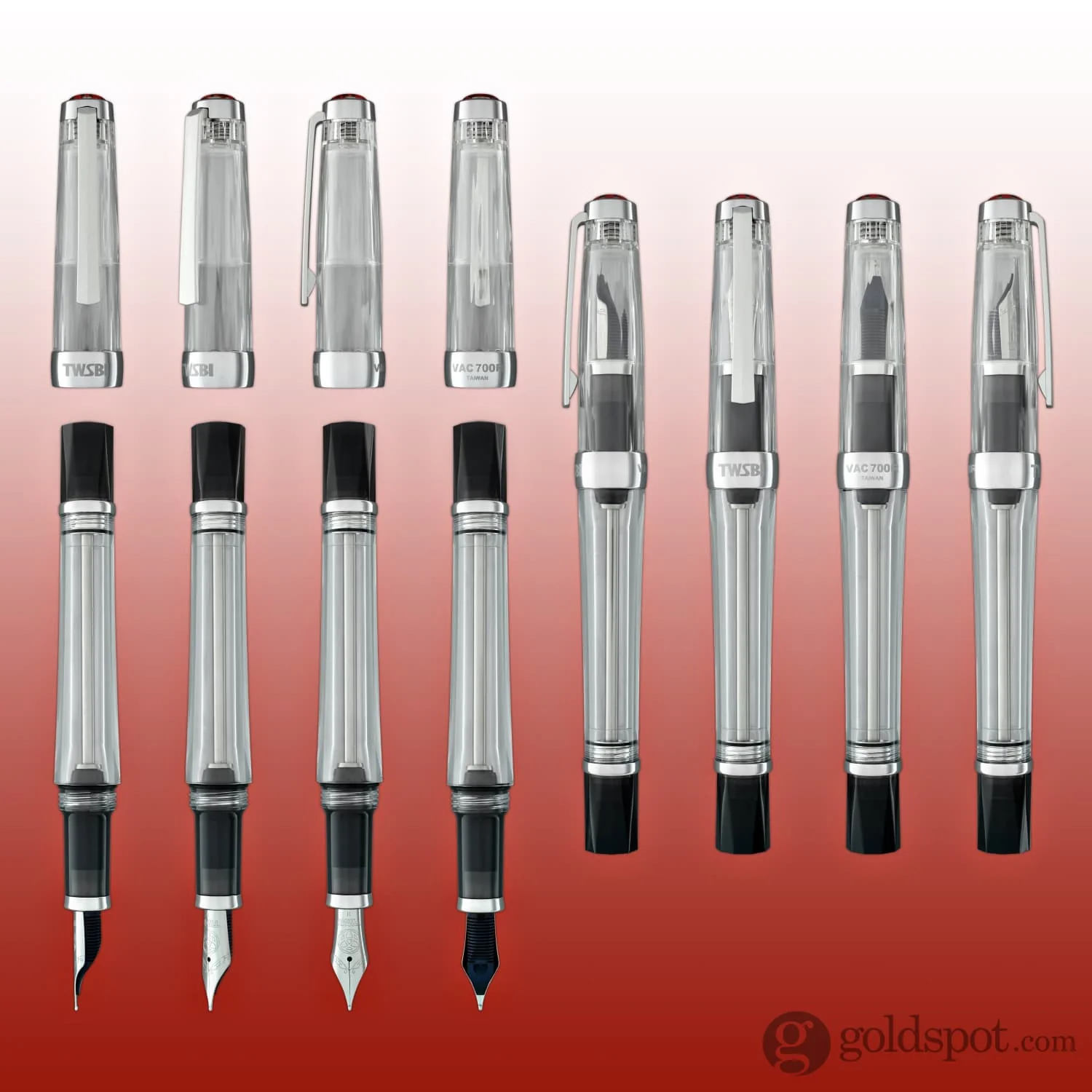 TWSBI Vac700R Fountain Pen in Clear Demonstrator