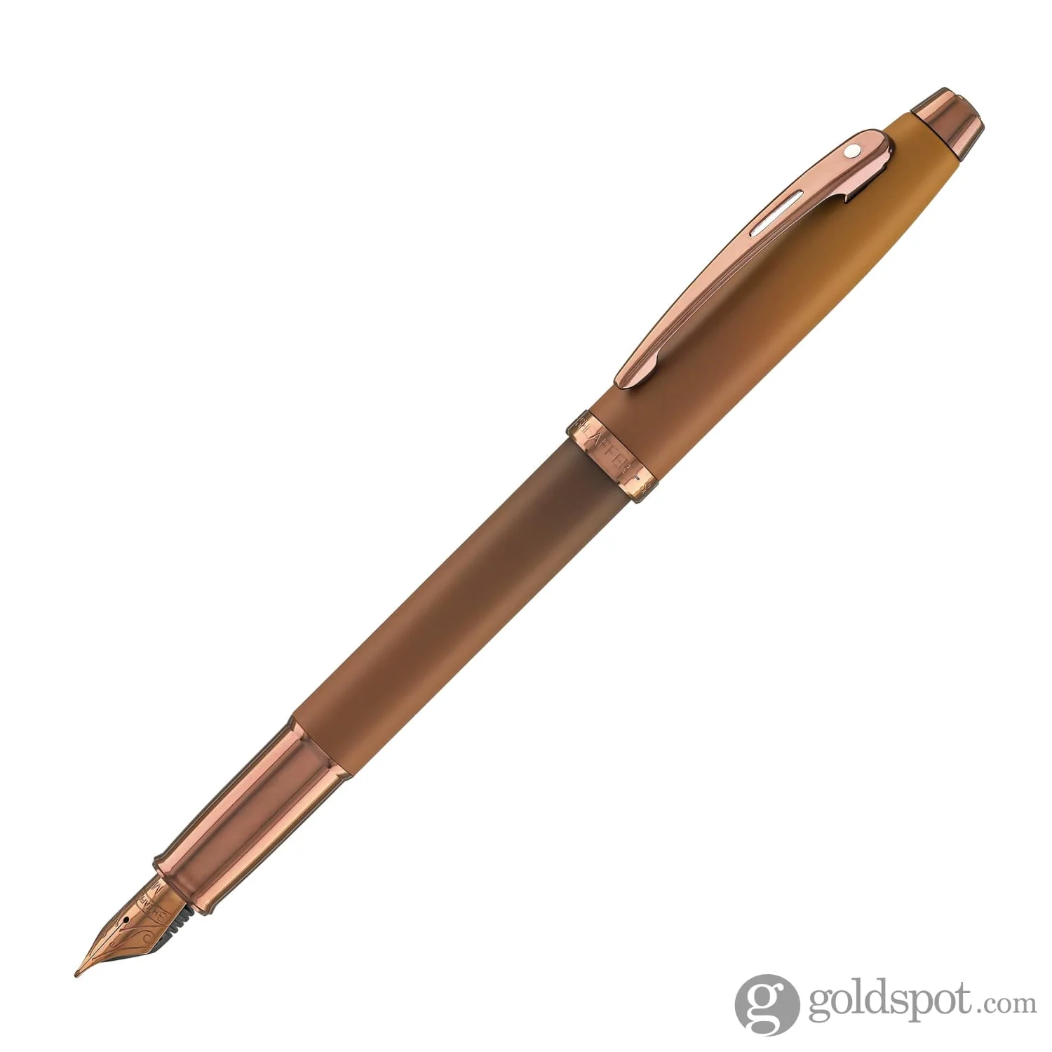Sheaffer 100 Fountain Pen in Coffee Edition with PVD Rose Gold Trim