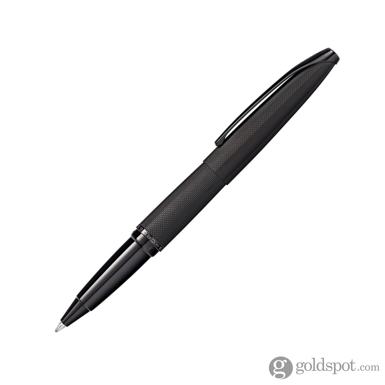 6753-cross-atx-rollerball-pen-in-brushed-black-pvd-with-etched-diamond-pattern-2.jpg Cross ATX Rollerball Pen in Brushed Black PVD with Etched Diamond Pattern
