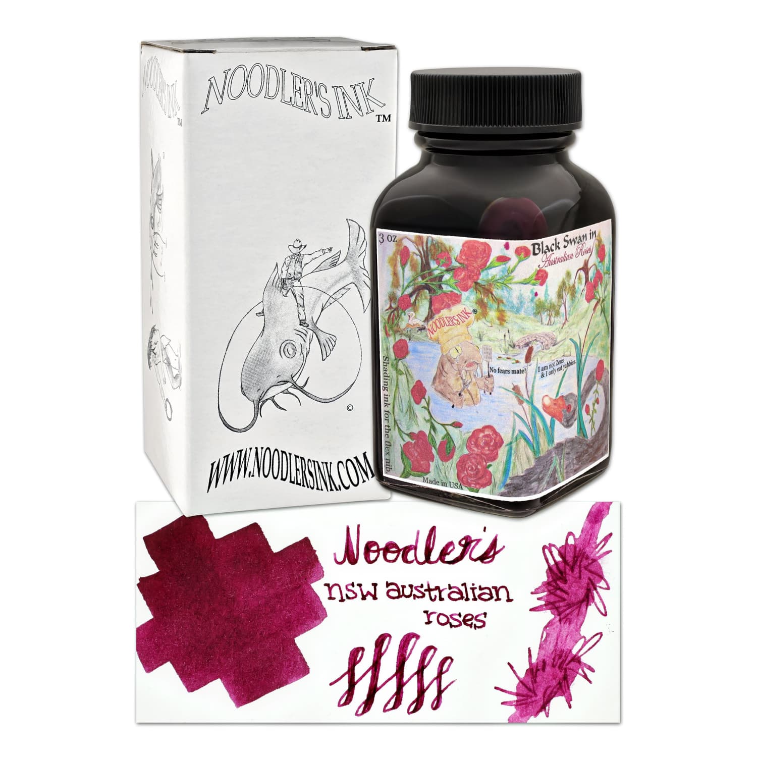 6785-noodler-s-black-swan-in-australian-roses-fountain-pen-ink-3oz-bottle-bottle-1.jpg Noodler's Black Swan In Australian Roses Fountain Pen Ink - 3oz Bottle Bottle