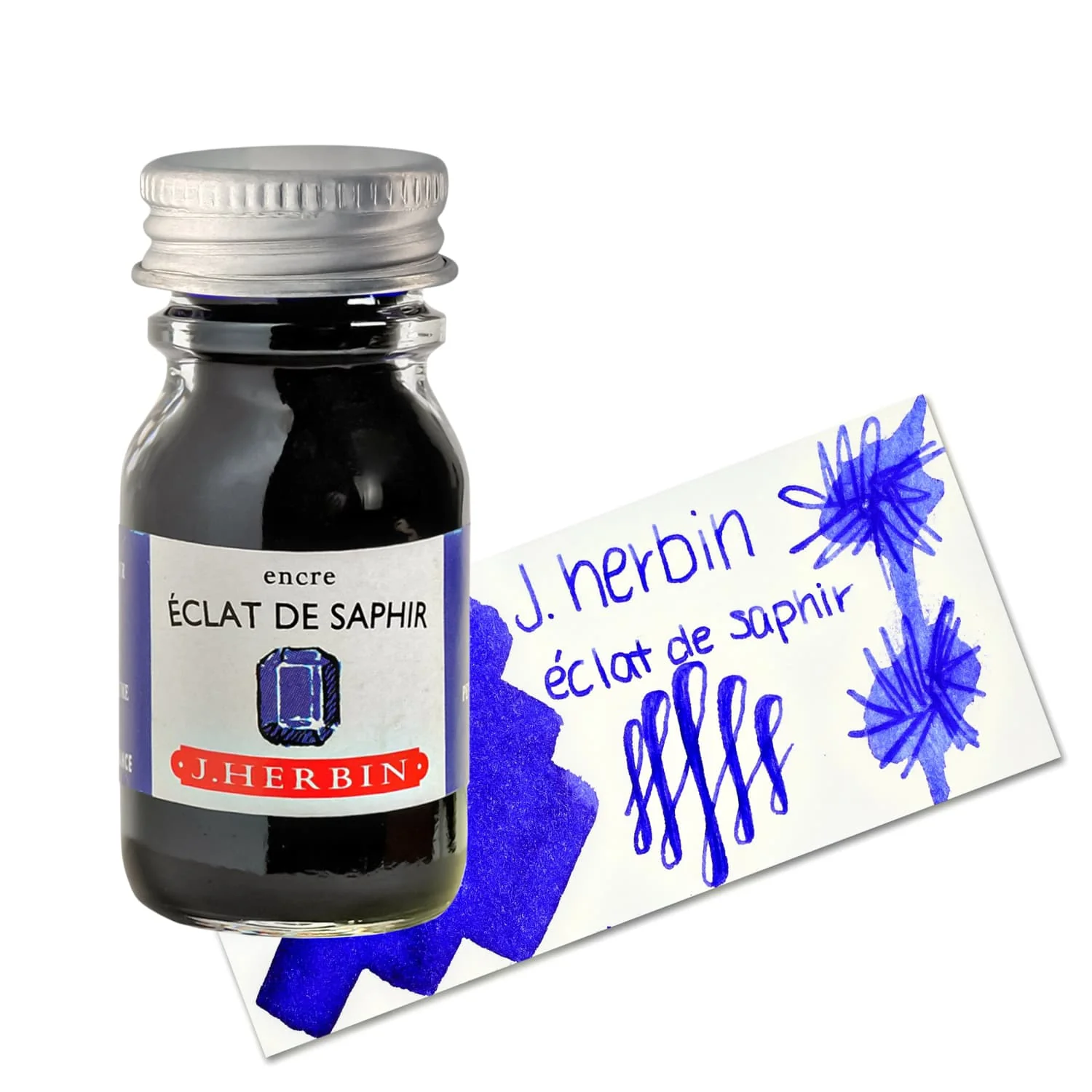 J. Herbin Eclat de Saphir (Sapphire Blue) Bottled Ink and Cartridges