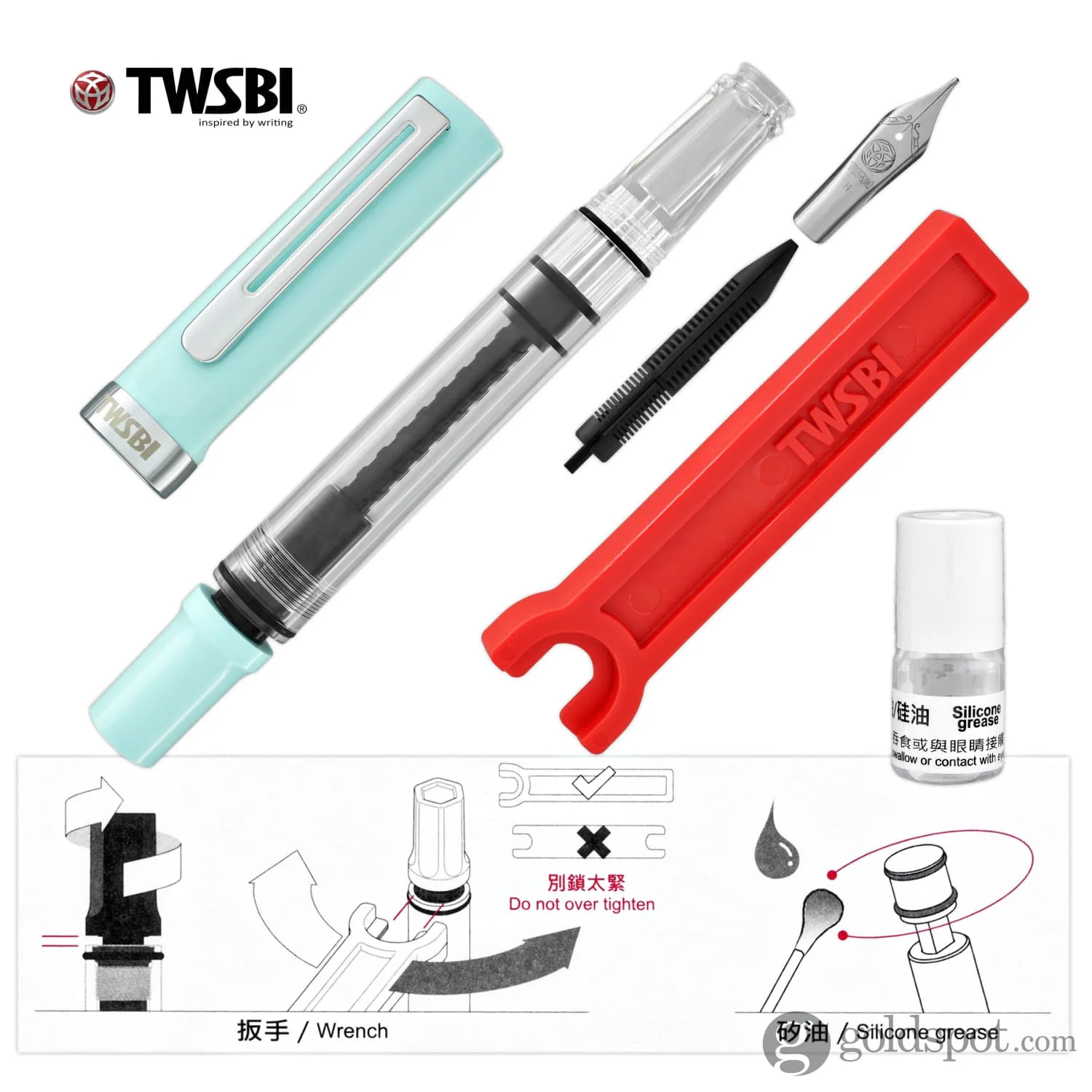 TWSBI Eco-T Fountain Pen in Mint Blue Special Edition