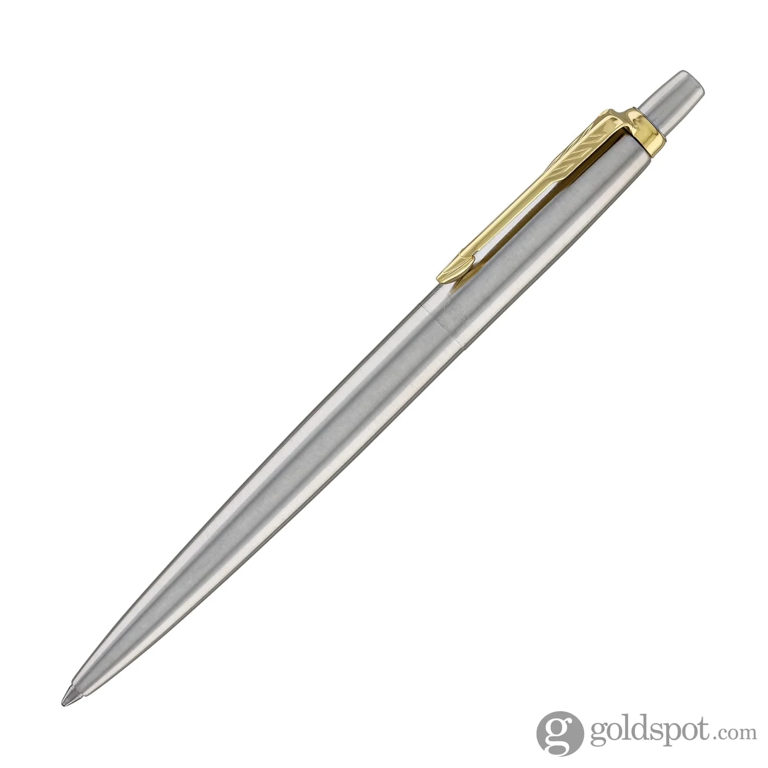Parker Jotter Ballpoint Pen in Classic Stainless Steel with Gold Trim