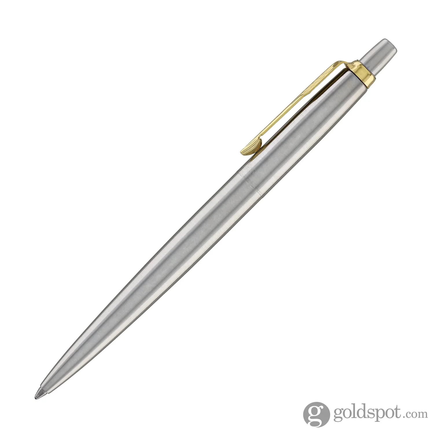 Parker Jotter Ballpoint Pen in Classic Stainless Steel with Gold Trim