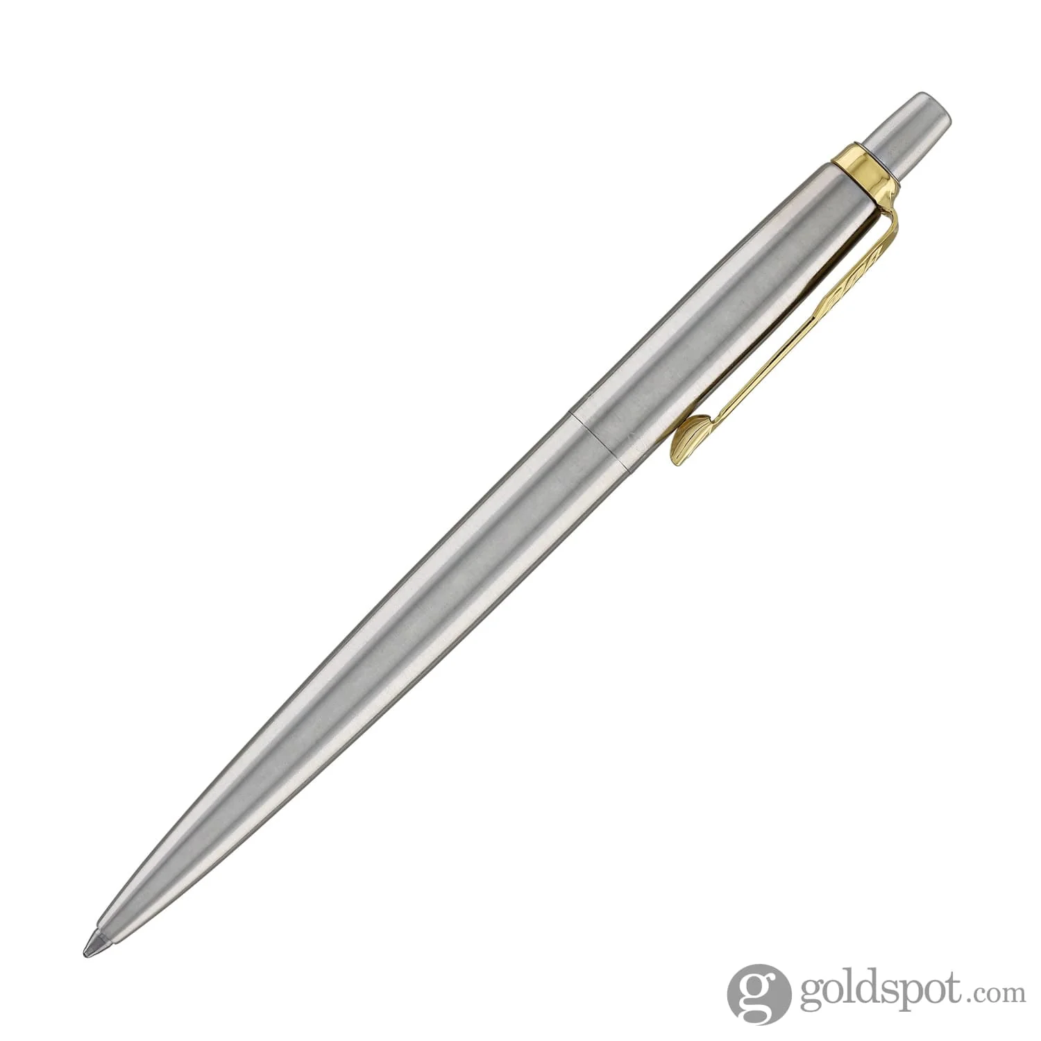 Parker Jotter Ballpoint Pen in Classic Stainless Steel with Gold Trim