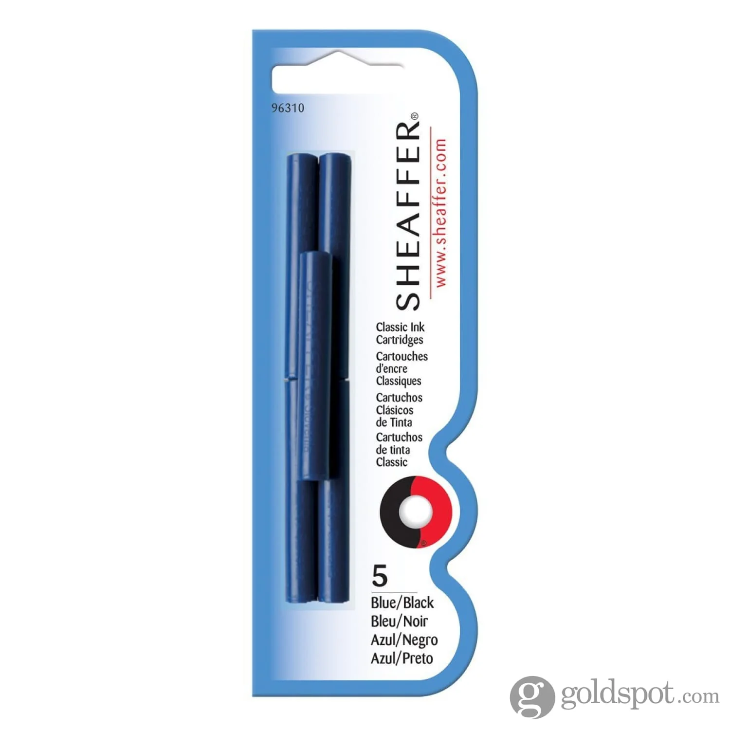 6853-sheaffer-ink-cartridges-in-blue-black-pack-of-5-2.webp Sheaffer Ink Cartridges in Blue-Black - Pack of 5