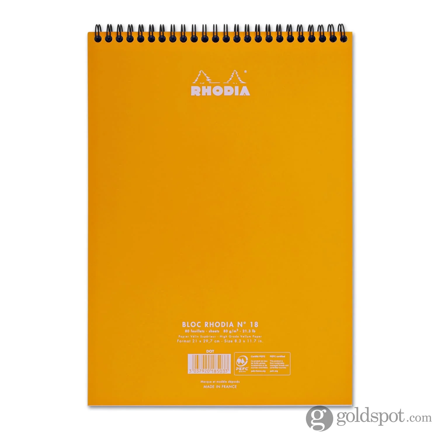 6866-rhodia-wirebound-dot-grid-paper-notebook-in-orange-8.25-x-11.75-2.webp Rhodia Wirebound Dot Grid Paper Notebook in Orange - 8.25 x 11.75