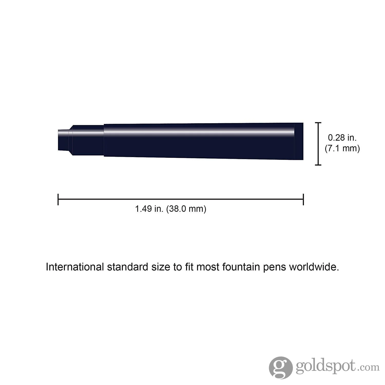 Monteverde Ink Cartridges International Size in Blue/Black - Pack of 6