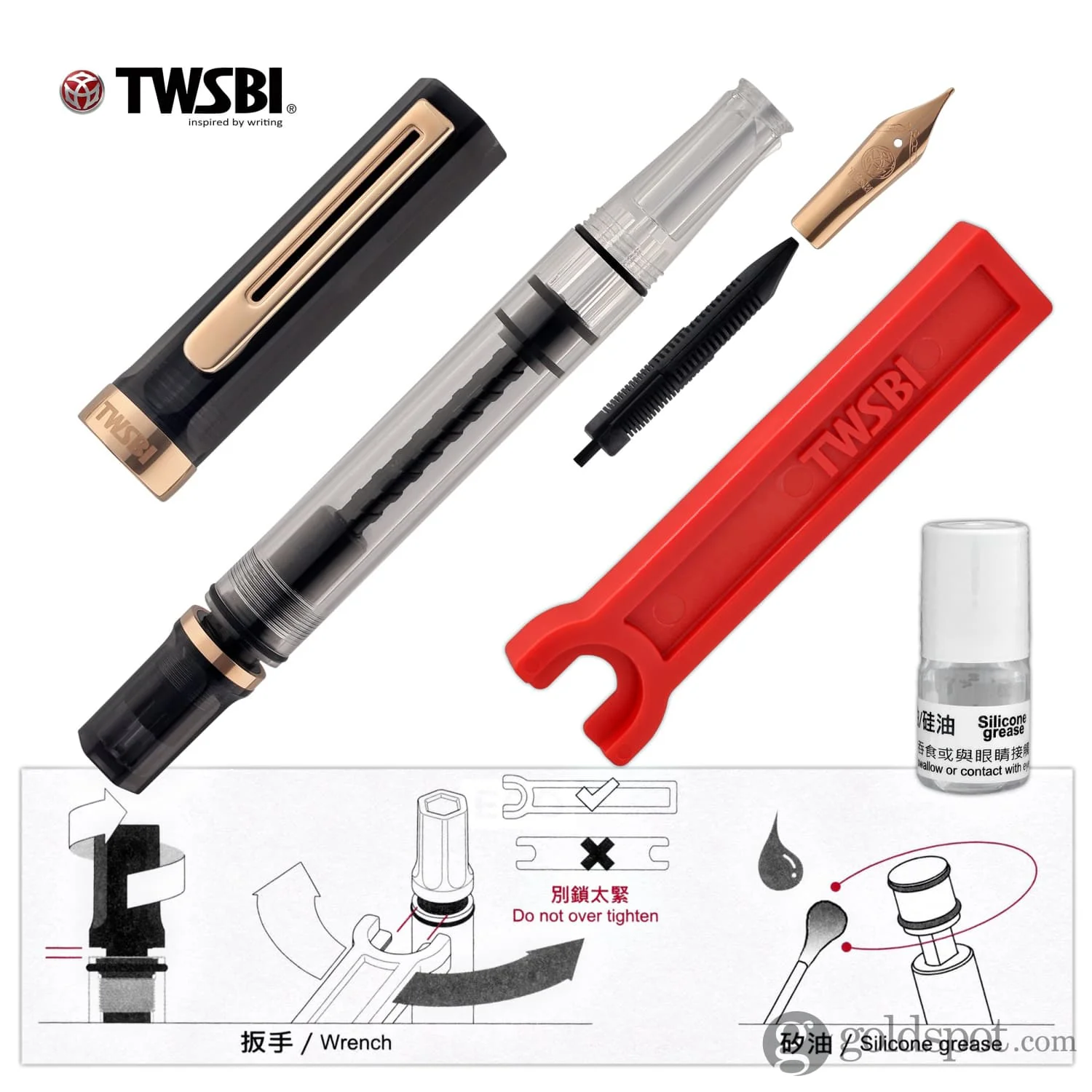 6903-twsbi-eco-fountain-pen-in-smoke-rose-gold-7.webp TWSBI Eco Fountain Pen in Smoke Rose Gold