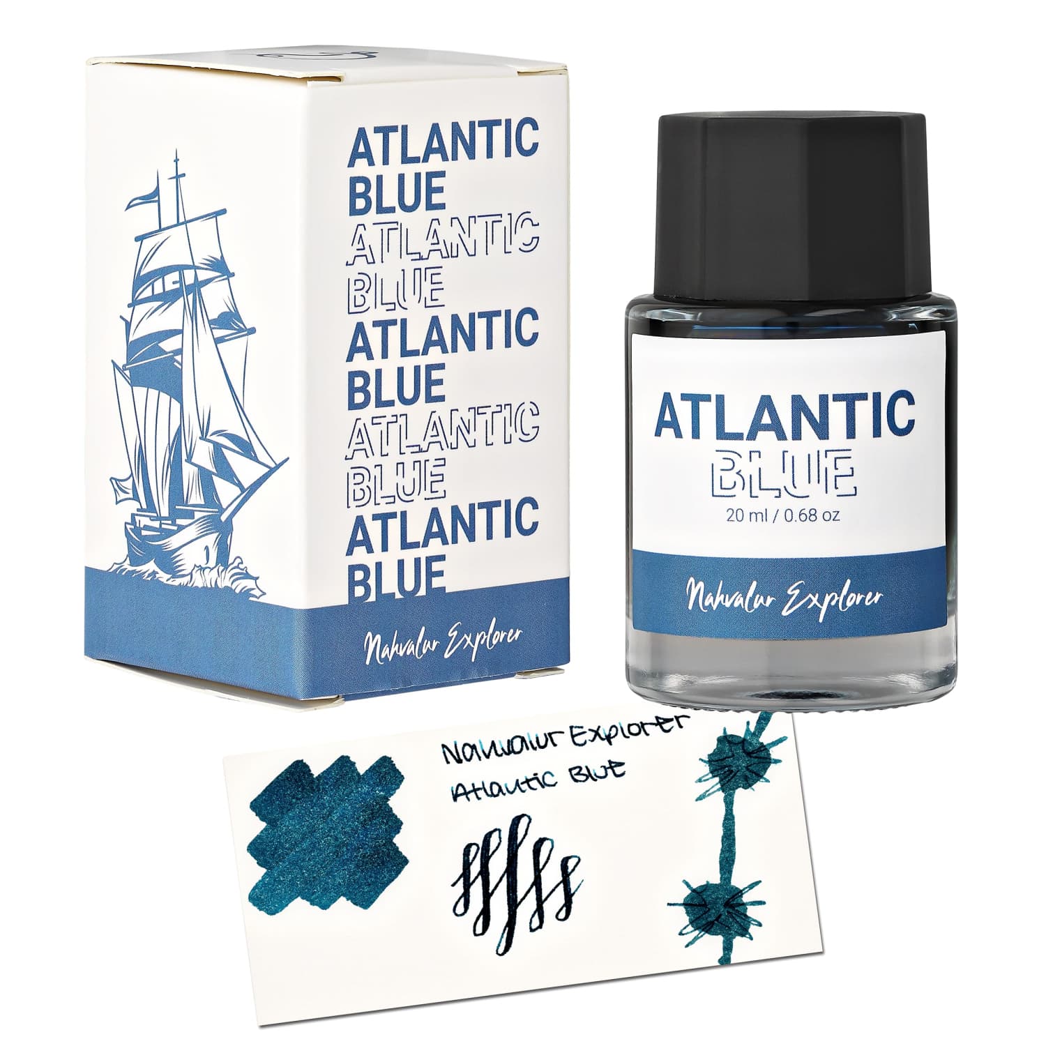 6911-nahvalur-explorer-bottled-ink-in-atlantic-blue-20ml-1.jpg Nahvalur Explorer Bottled Ink in Atlantic Blue - 20mL