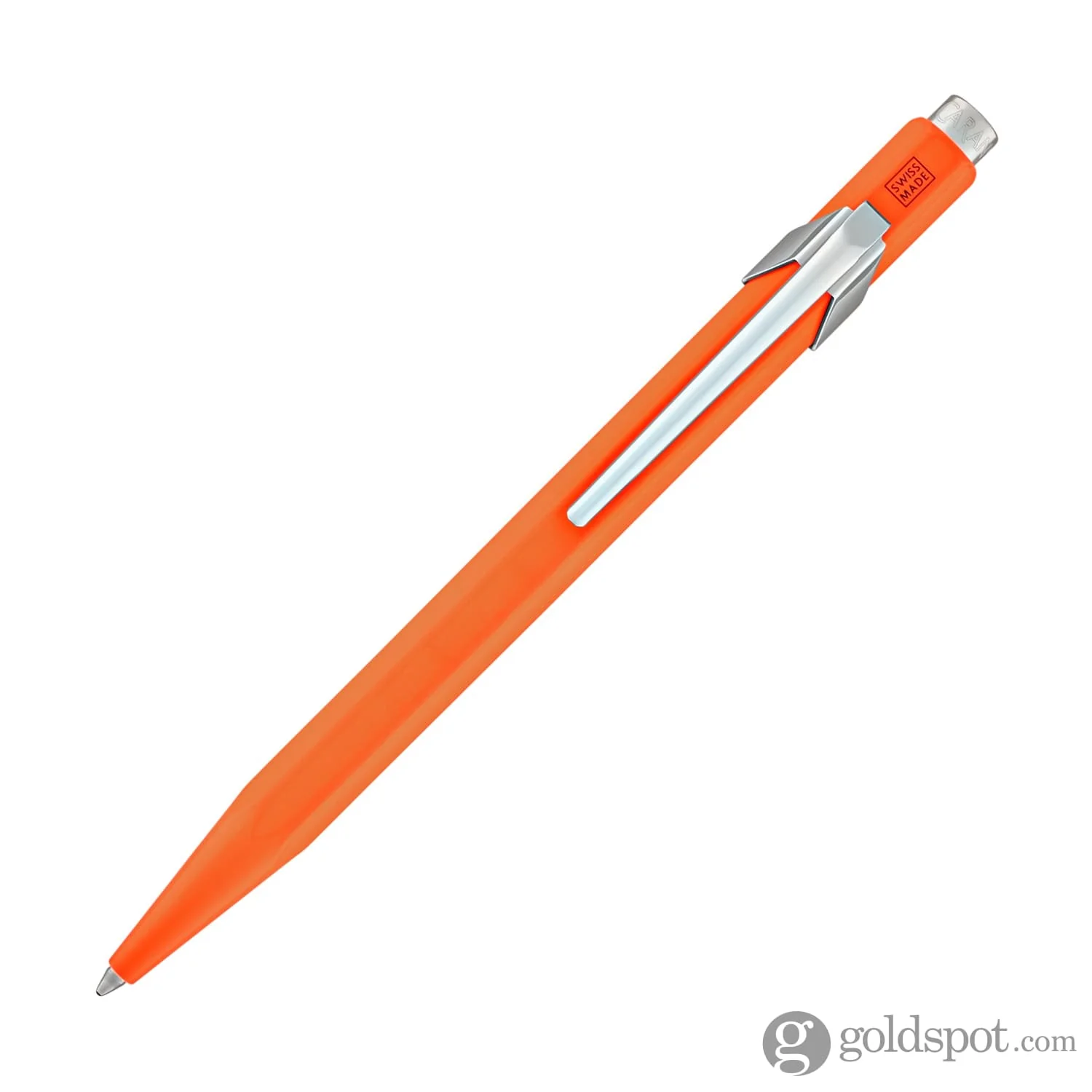 Caran d'Ache 849 Metal Ballpoint Pen in Fluorescent Orange