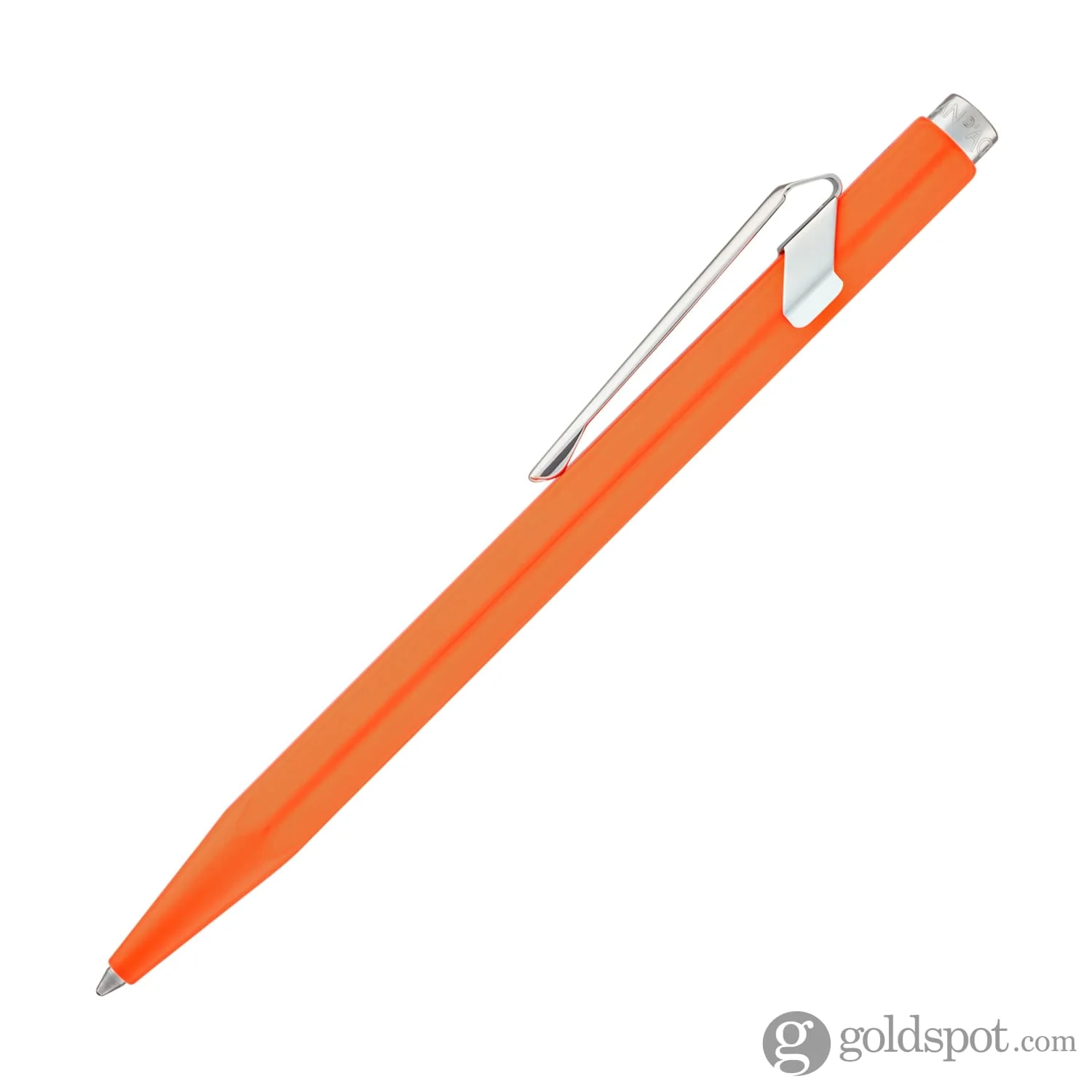 Caran d'Ache 849 Metal Ballpoint Pen in Fluorescent Orange
