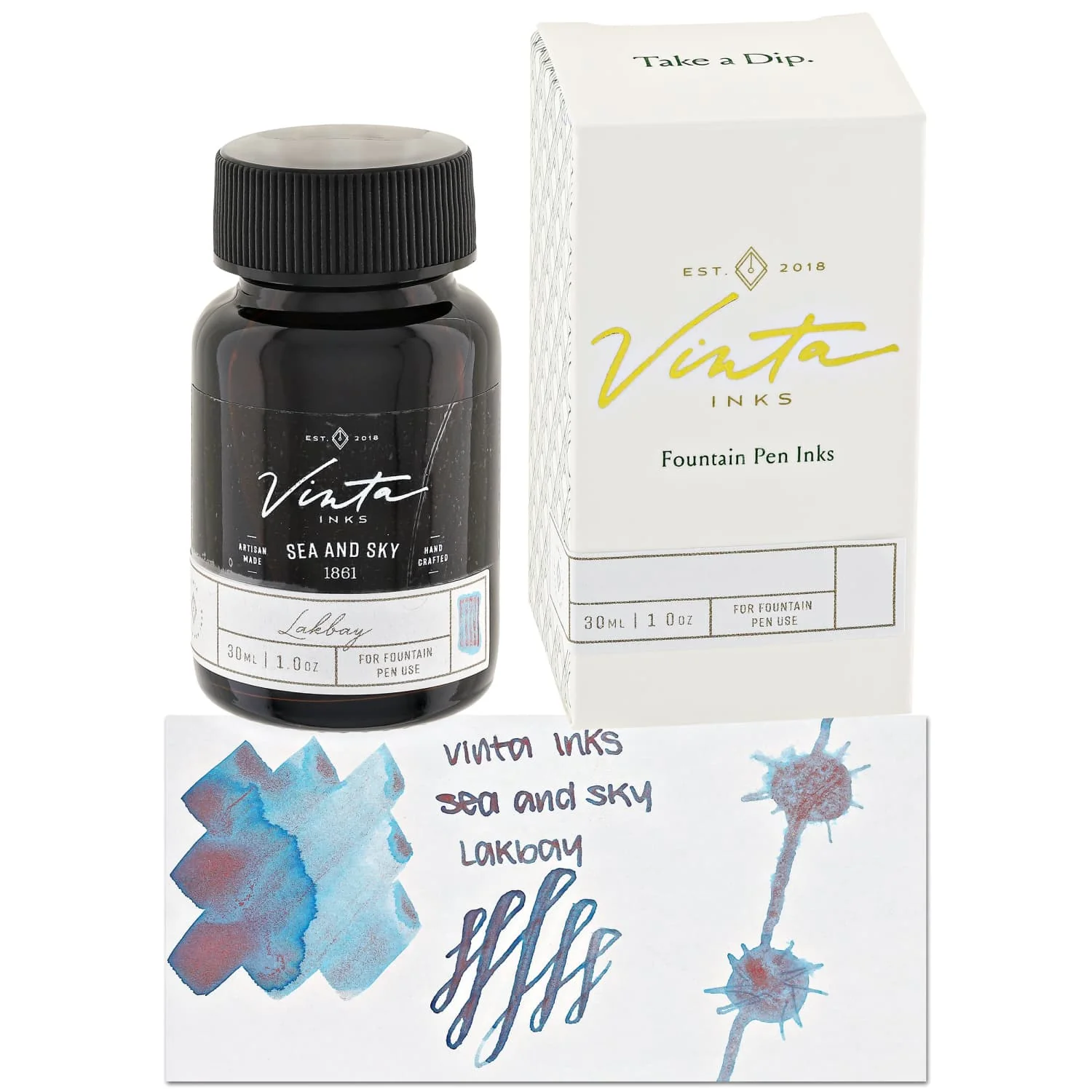 Vinta Inks Fairytale Bottled Ink in Sea and Sky [Lakbay 1861] - 30mL