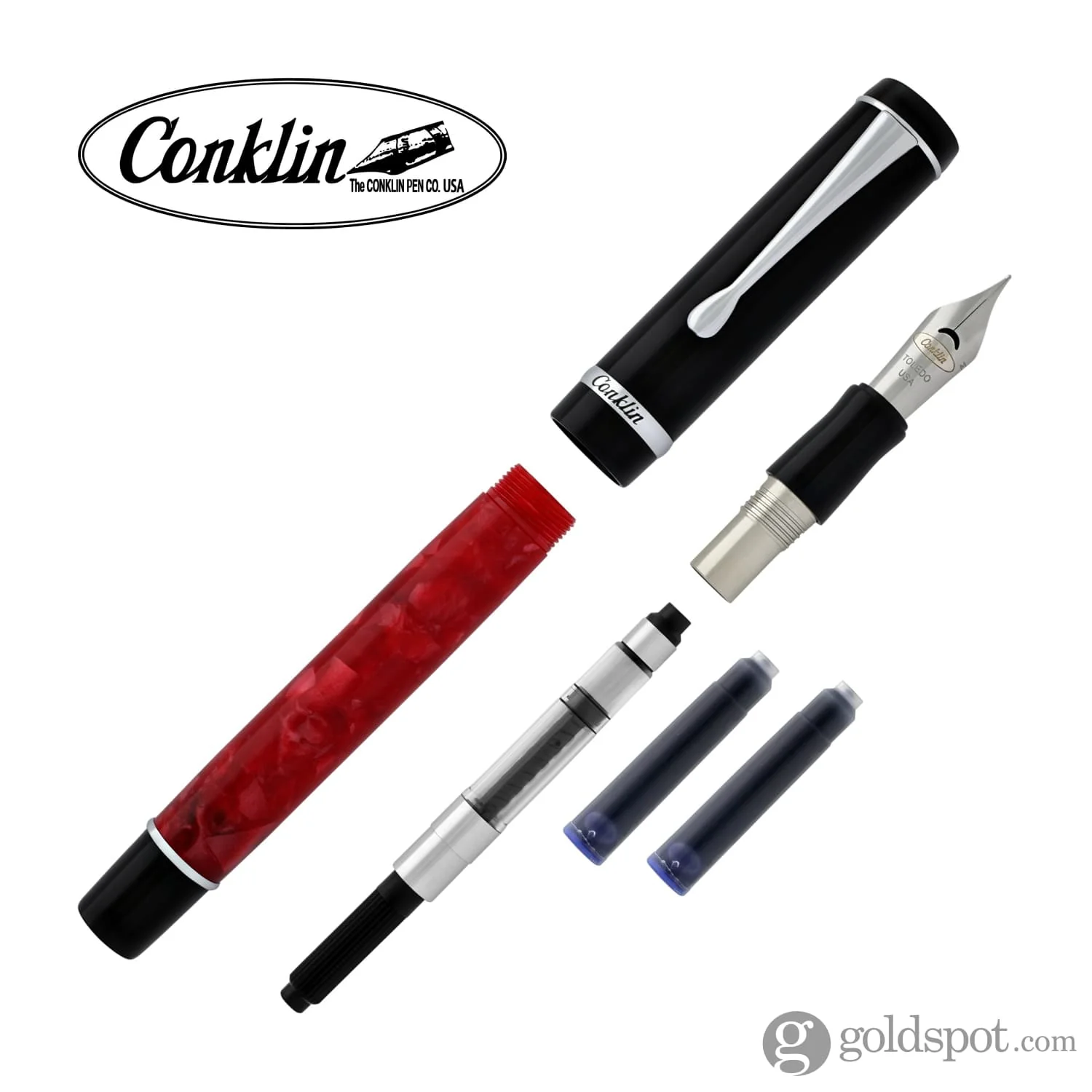6966-conklin-duragraph-fountain-pen-in-red-nights-5.webp Conklin Duragraph Fountain Pen in Red Nights