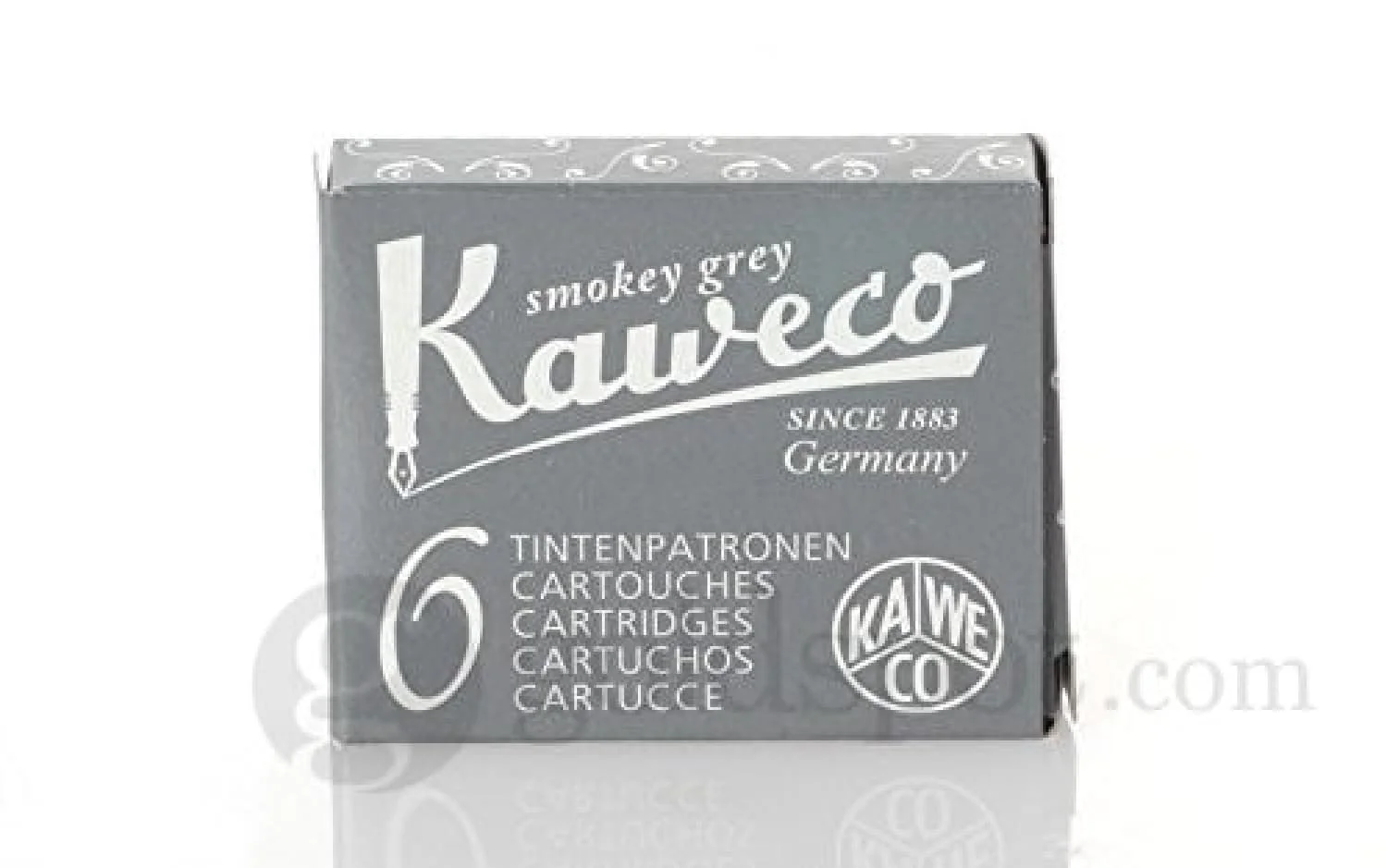 6992-kaweco-ink-cartridge-in-smokey-grey-pack-of-6-1.webp Kaweco Ink Cartridge in Smokey Grey - Pack of 6