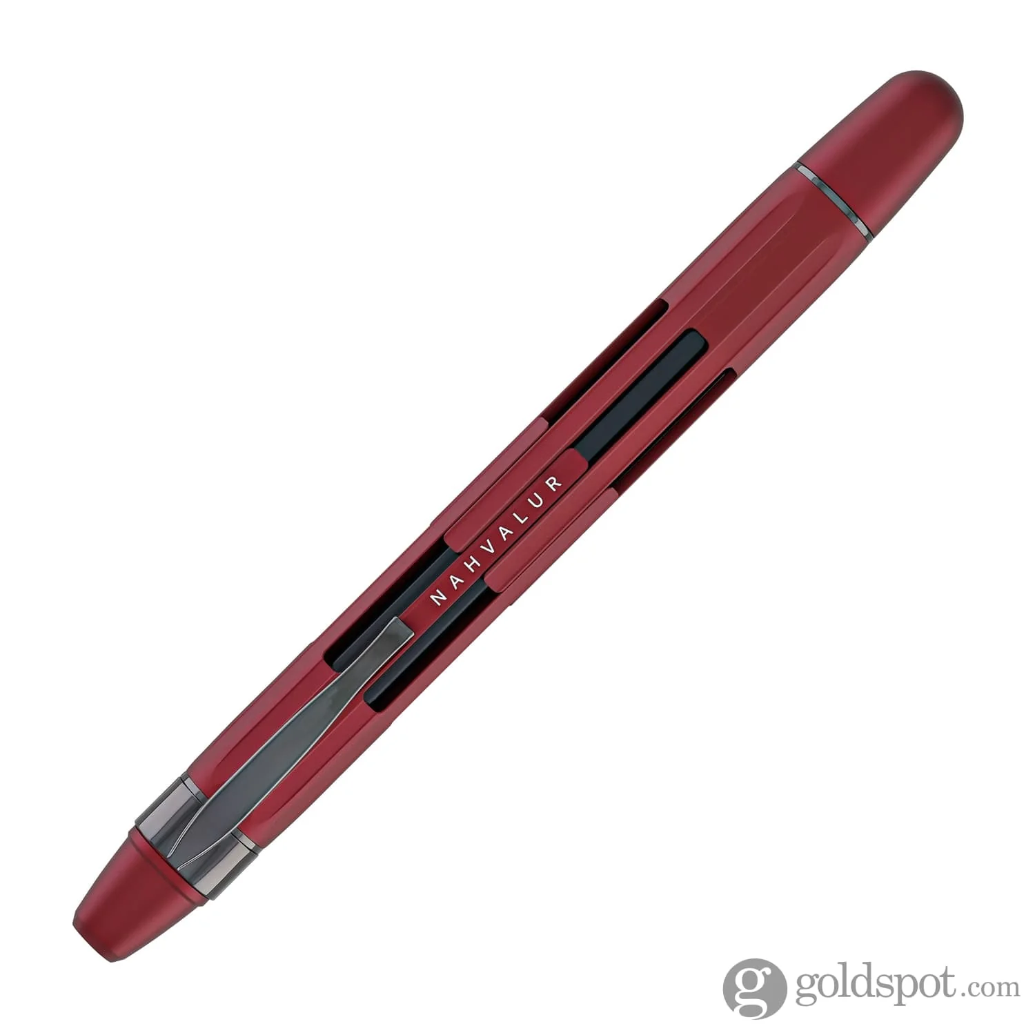 704-nahvalur-eclipse-retractable-fountain-pen-in-ruby-with-black-trim-2.webp Nahvalur Eclipse Retractable Fountain Pen in Ruby with Black Trim