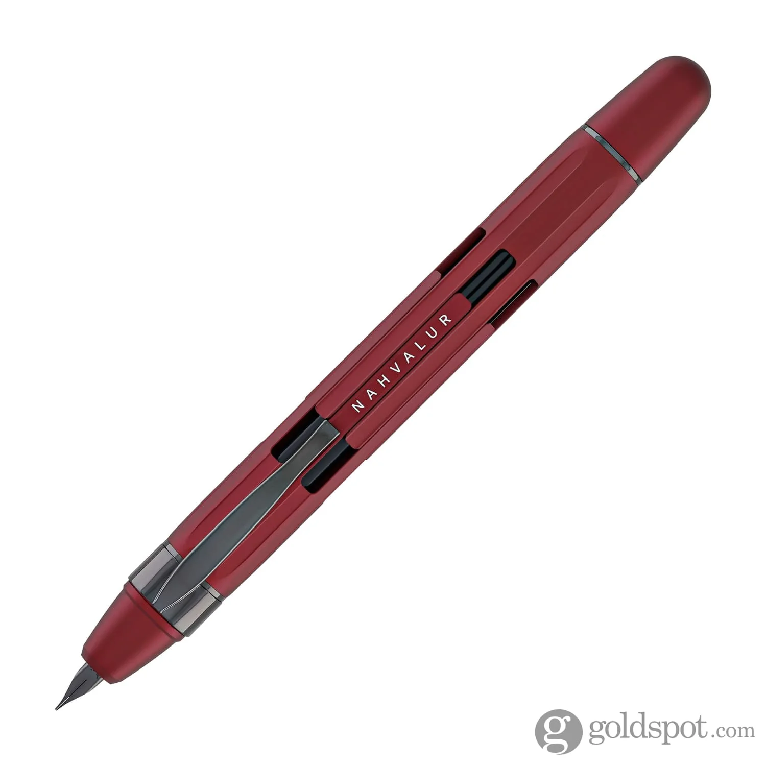 704-nahvalur-eclipse-retractable-fountain-pen-in-ruby-with-black-trim-3.webp Nahvalur Eclipse Retractable Fountain Pen in Ruby with Black Trim