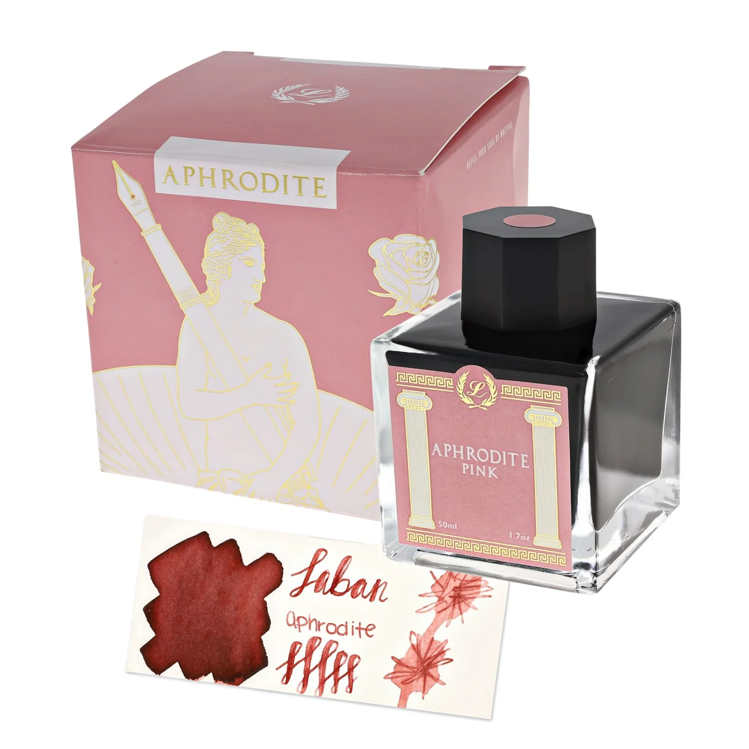 7067-laban-greek-mythology-bottled-ink-in-aphrodite-pink-50ml-1.webp Laban Greek Mythology Bottled Ink in Aphrodite Pink - 50ml