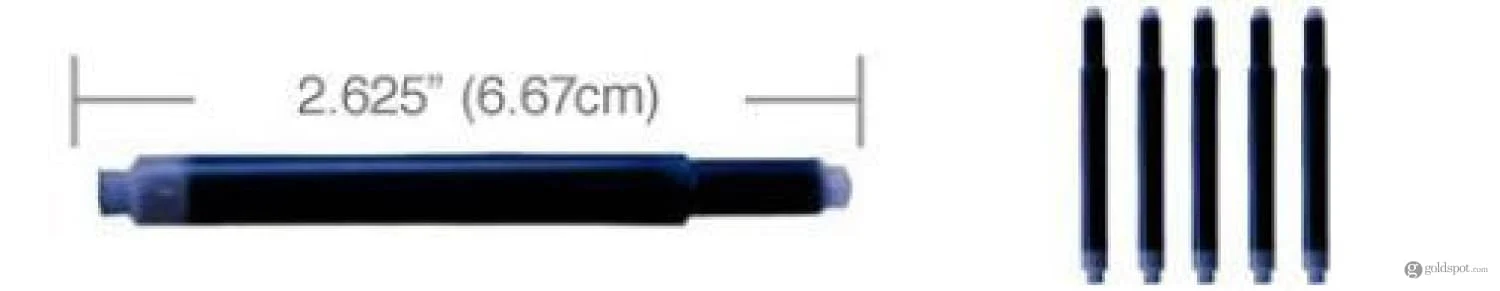 Lamy Fountain Ink Cartridges in Blue/ Black by Monteverde - Pack of 5
