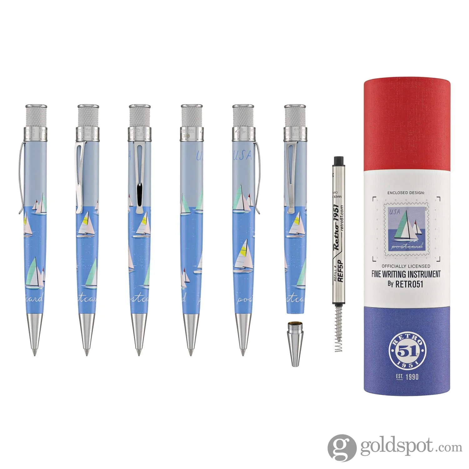 Retro 51 Tornado Rollerball Pen in USPS Sailboats