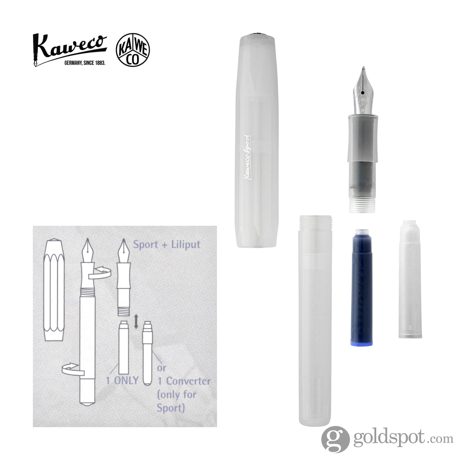 7146-kaweco-frosted-sport-fountain-pen-in-coconut-7.jpg Kaweco Frosted Sport Fountain Pen in Coconut