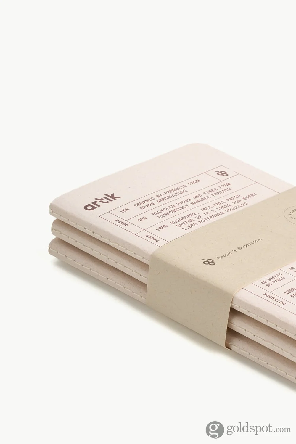Artik Pack Of 3 Pocket Singer Sewn Notebooks in Grape