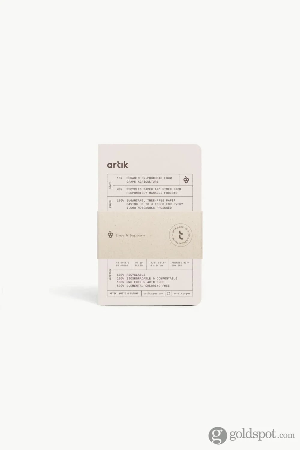 Artik Pack Of 3 Pocket Singer Sewn Notebooks in Grape