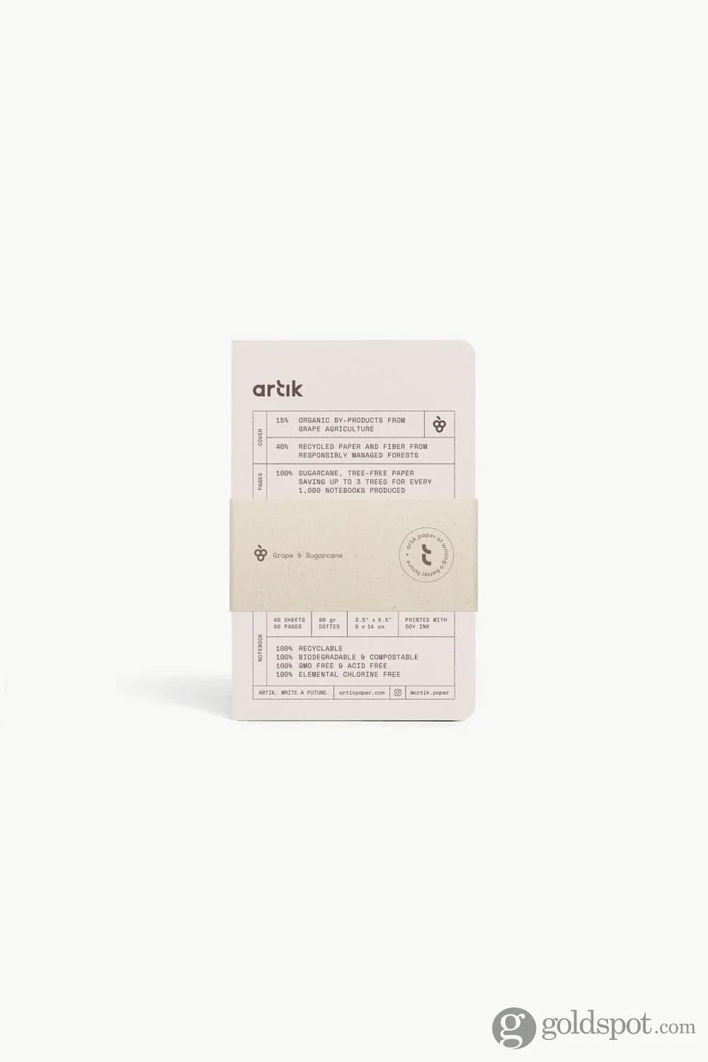 Artik Pack Of 3 Pocket Singer Sewn Notebooks in Grape