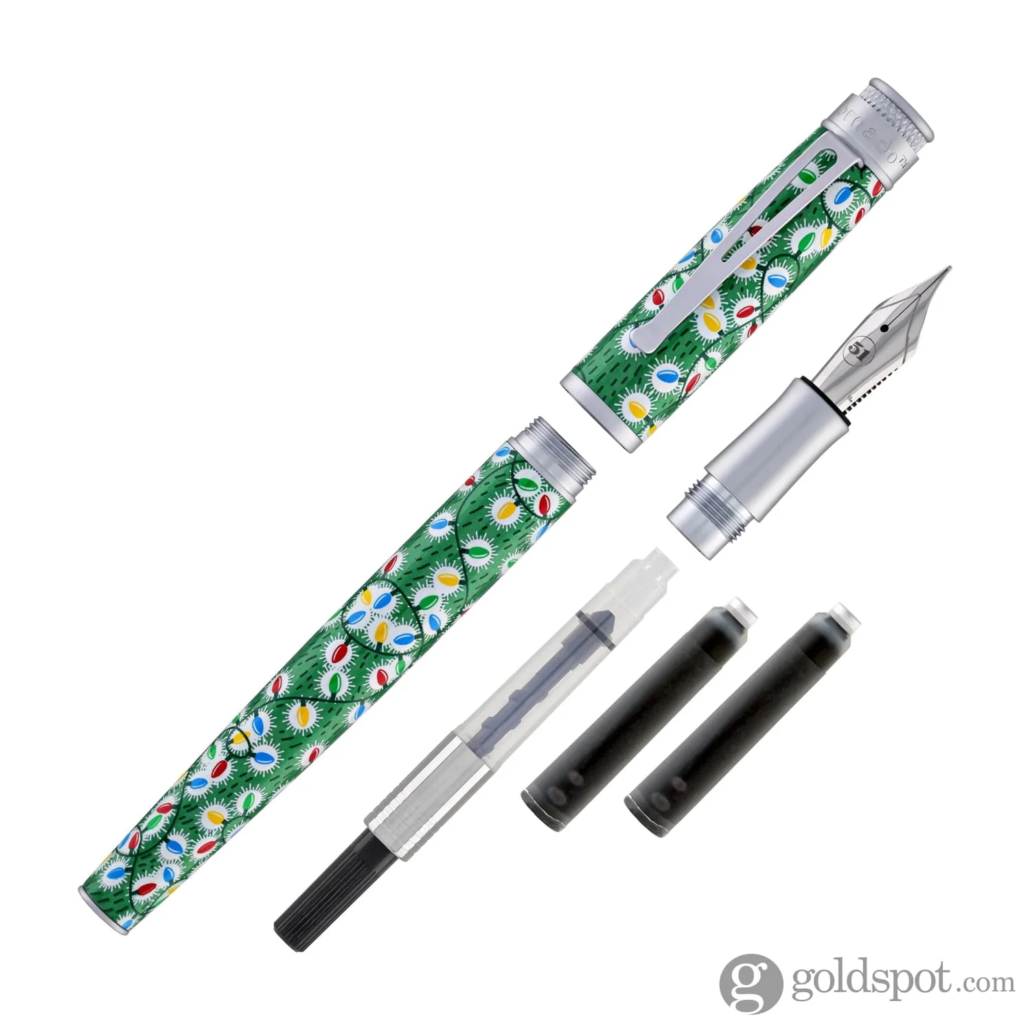 7200-retro-51-goldspot-exclusive-tornado-fountain-pen-in-sparky-christmas-lights-7.webp Retro 51 Goldspot Exclusive Tornado Fountain Pen in Sparky Christmas Lights