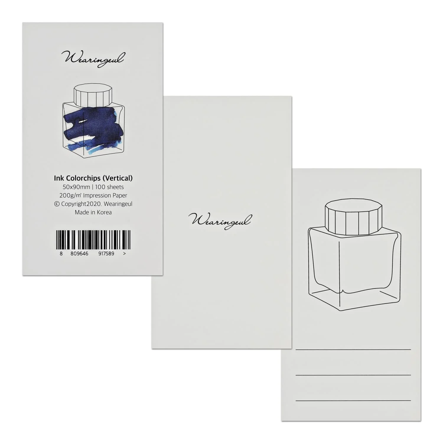 7228-wearingeul-ink-color-swatch-card-vertical-1.webp Wearingeul Ink Color Swatch Card - Vertical