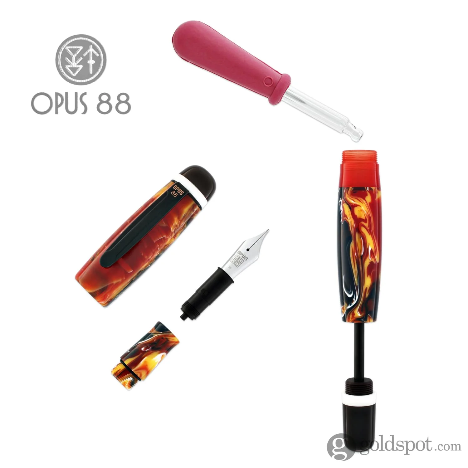 Opus 88 Bela Fountain Pen in Red