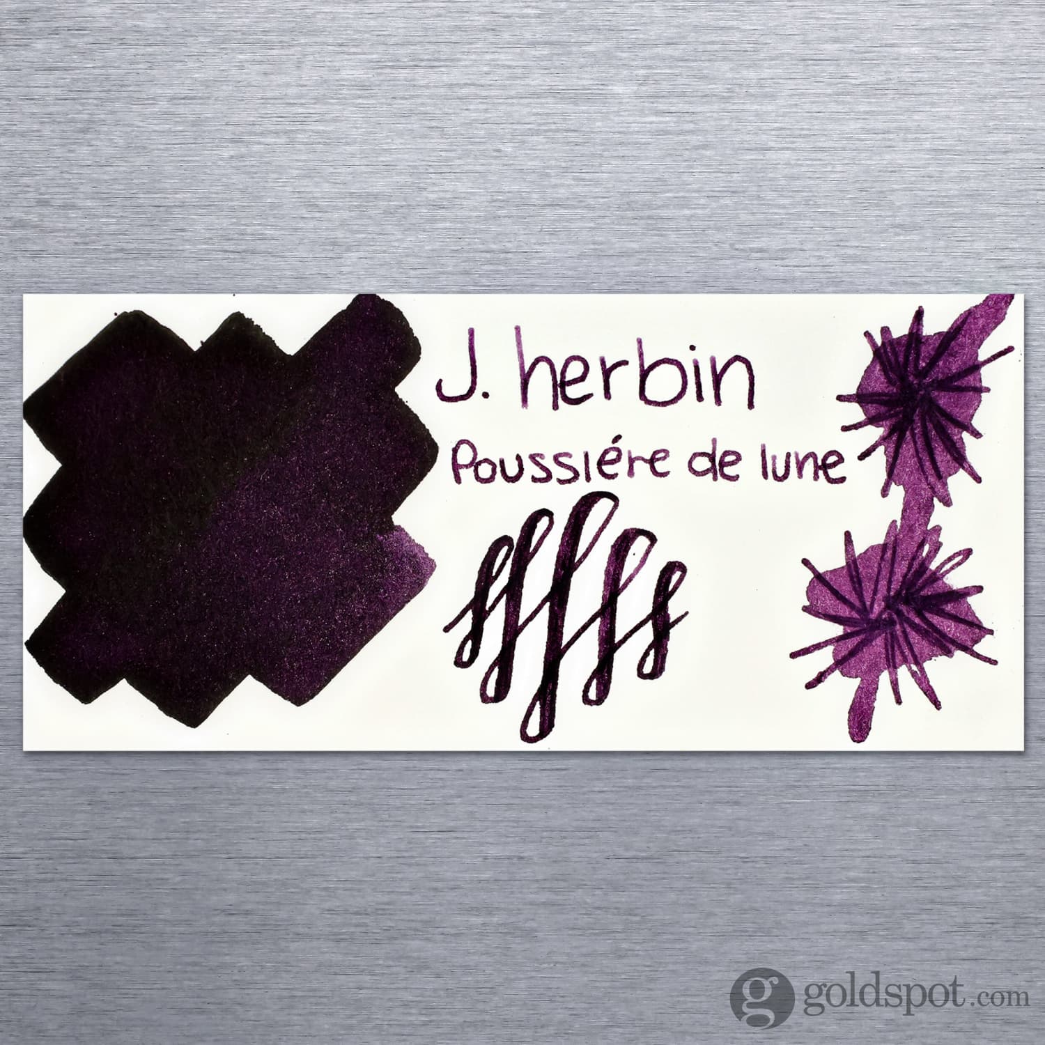 J. Herbin Poussière de Lune (Moondust Purple) Bottled Fountain Pen Ink and Cartidges