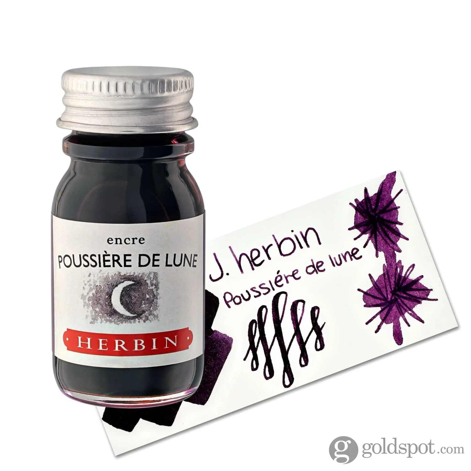 J. Herbin Poussière de Lune (Moondust Purple) Bottled Fountain Pen Ink and Cartidges