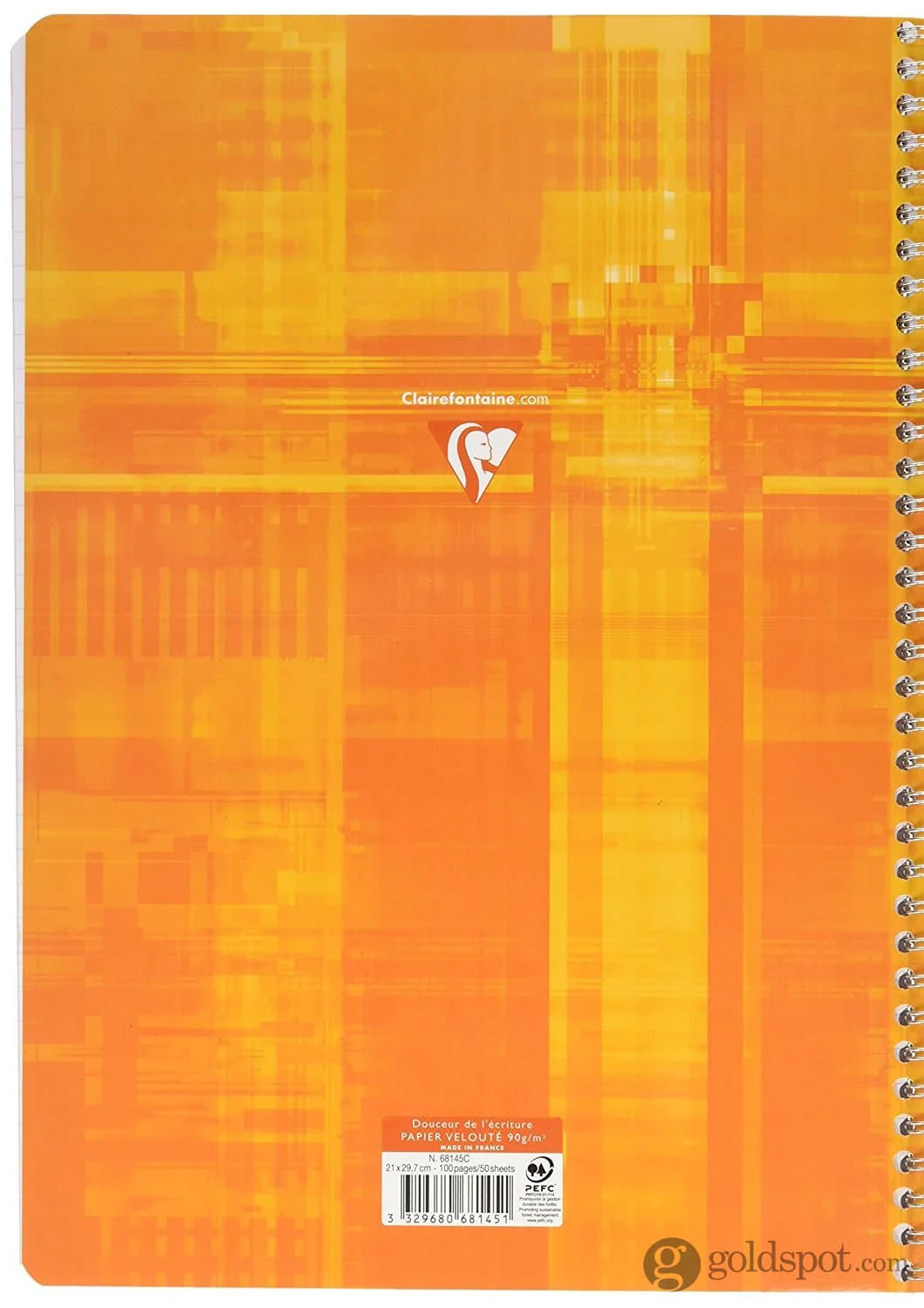 Single Clairefontaine Wirebound Ruled with Margin Notebook - Assorted Color - 8.25 x 11.75