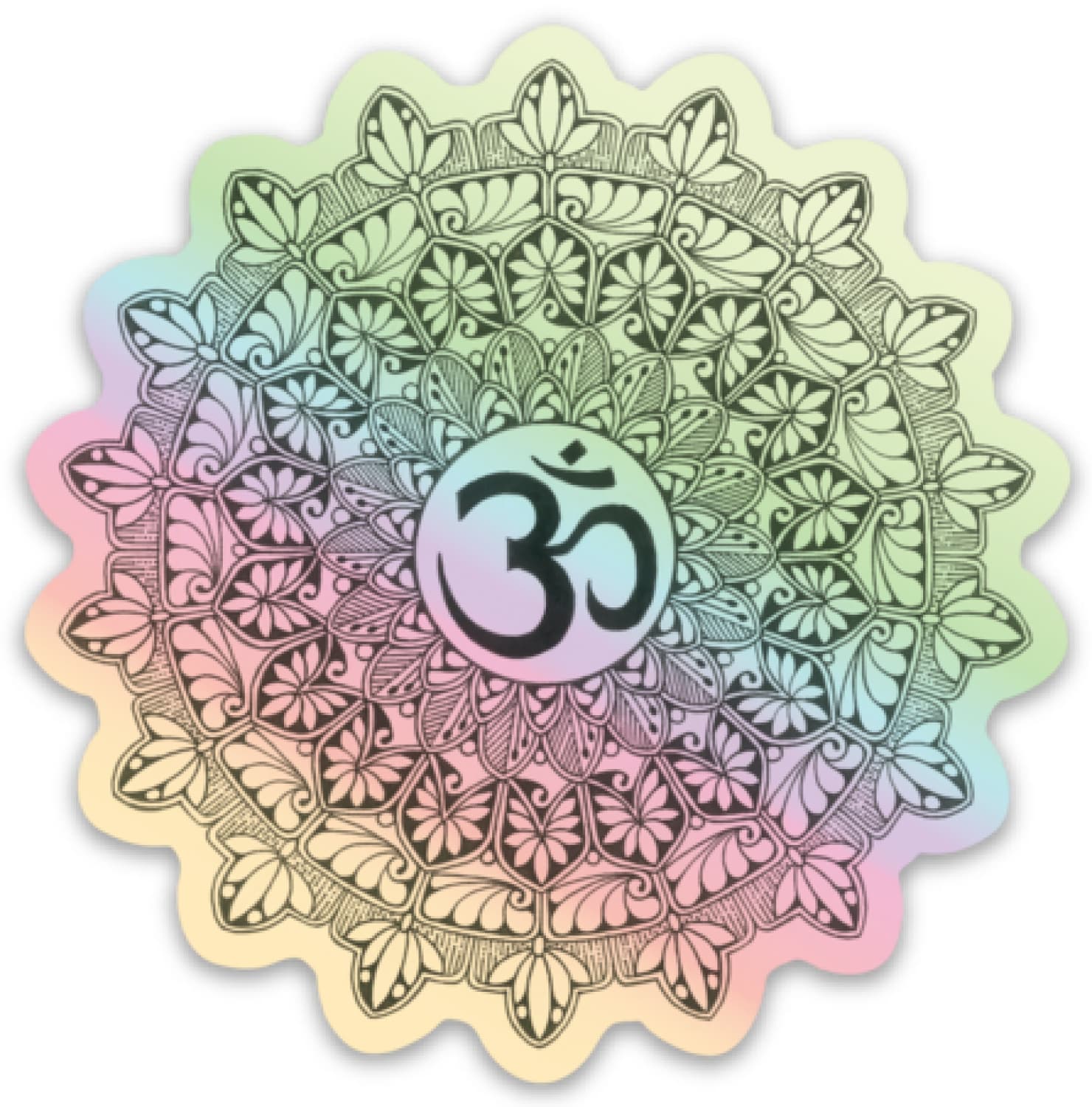 7305-holographic-mandala-sticker-by-shweta-jain-1.jpg Holographic Mandala Sticker by Shweta Jain