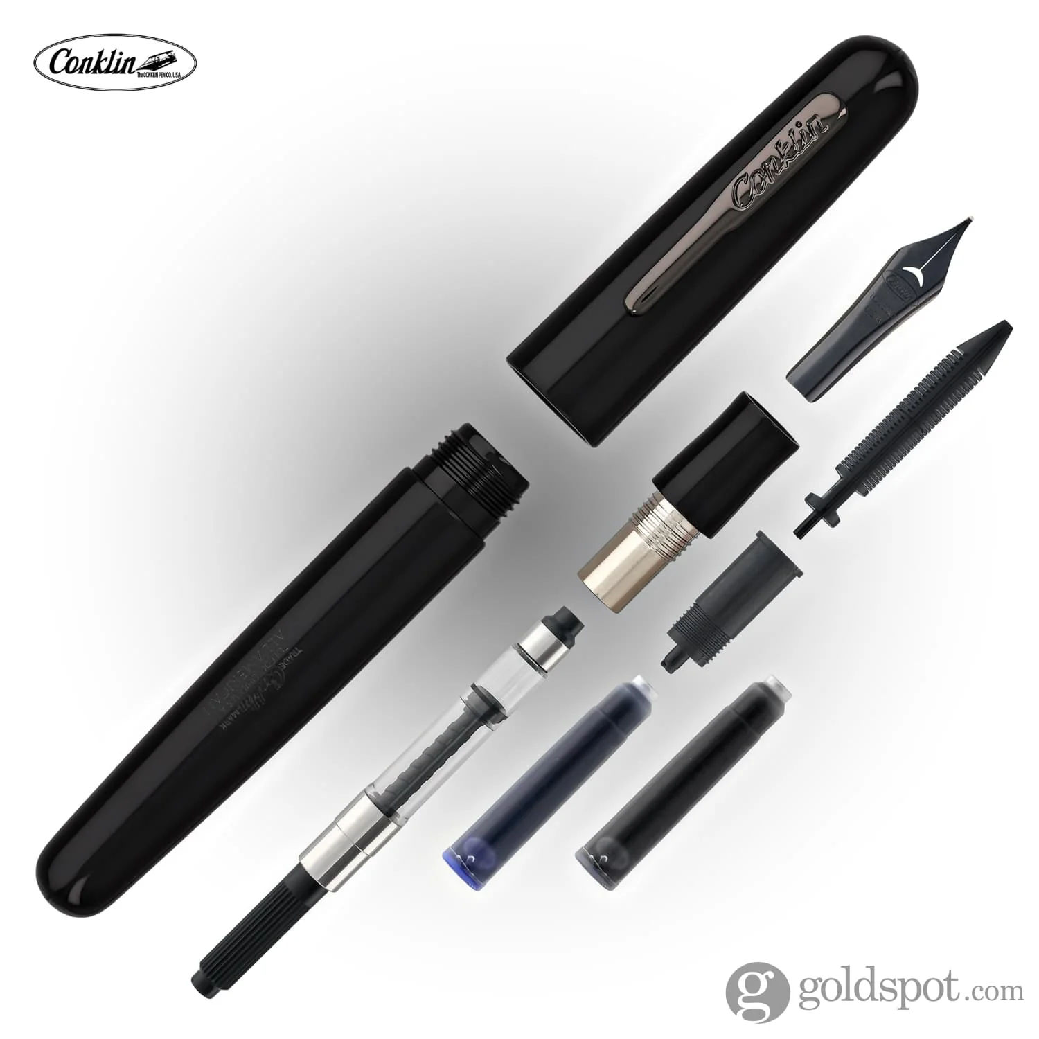 Conklin All American Fountain Pen in Raven Black