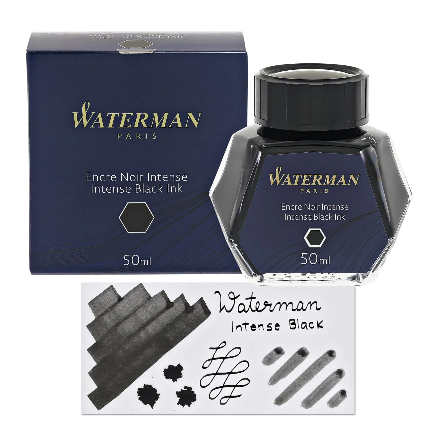 Waterman Bottled Ink in Intense Black - 50mL