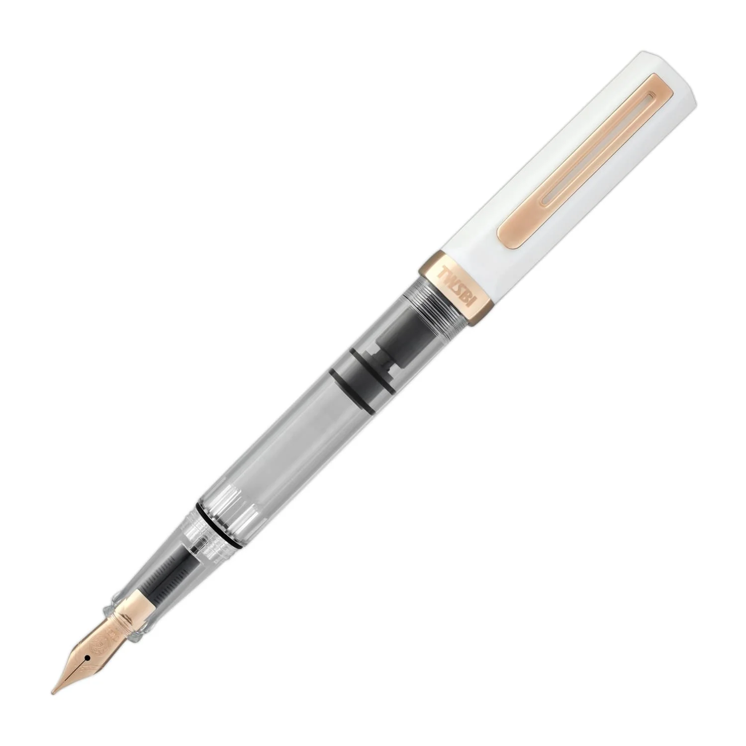 7373-twsbi-eco-fountain-pen-in-white-rose-gold-1.webp TWSBI Eco Fountain Pen in White Rose Gold