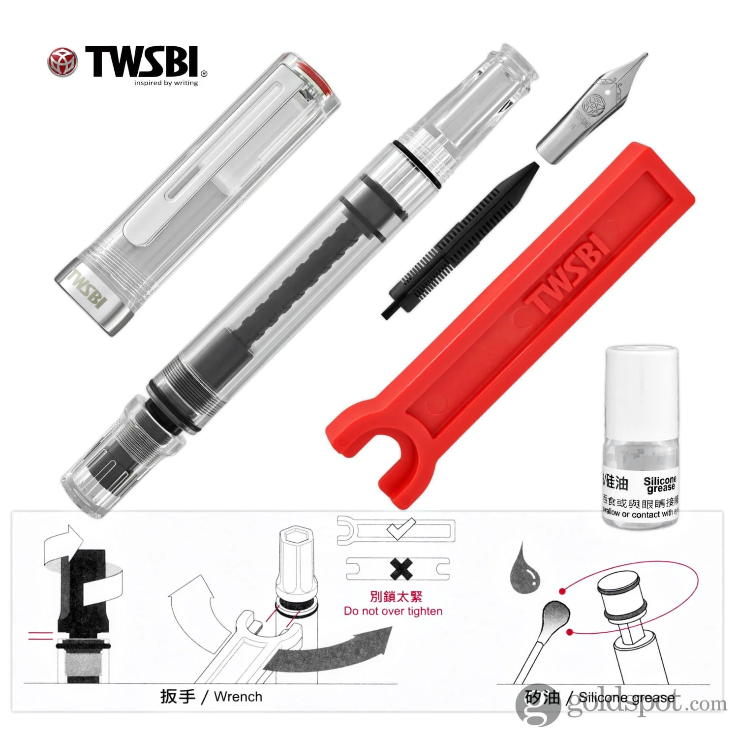 7384-twsbi-eco-t-fountain-pen-in-clear-demonstrator-7.webp TWSBI Eco-T Fountain Pen in Clear Demonstrator